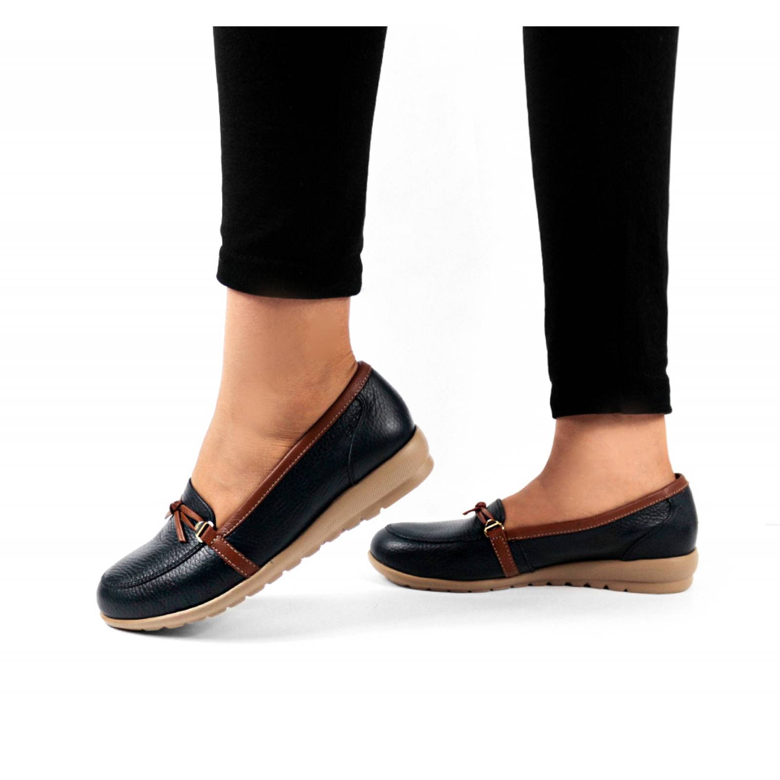 MOCASIN  DAMA FLEXI DRIVER AZUL MARINO PIEL  28406