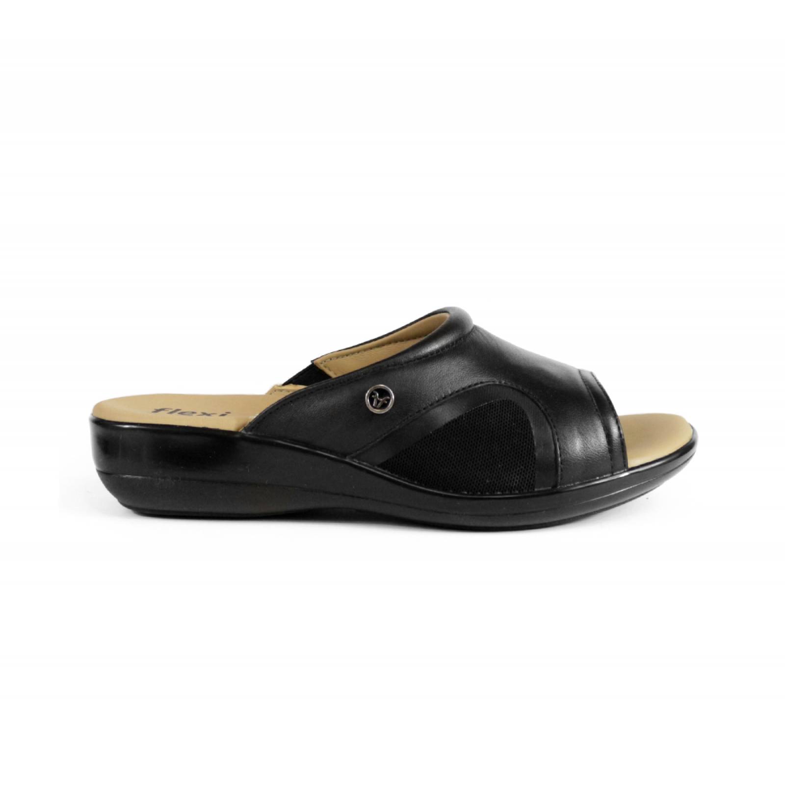 SANDALIA DAMA FLEXI CONFORT NEGRO PIEL  34914
