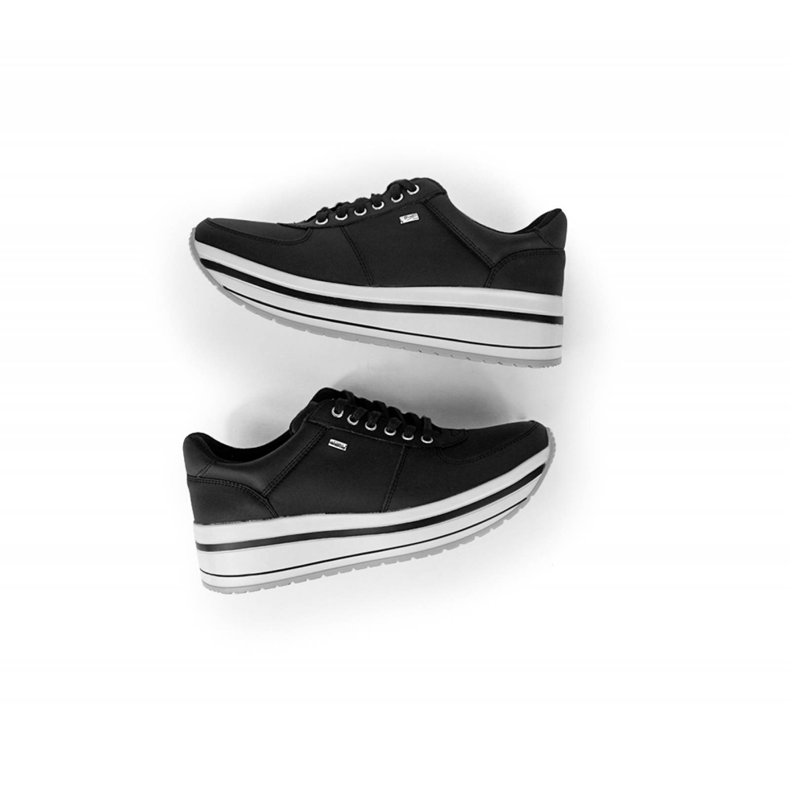 TENIS DAMA FLEXI PLATAFORMA NEGRO SINTÉTICO 101001