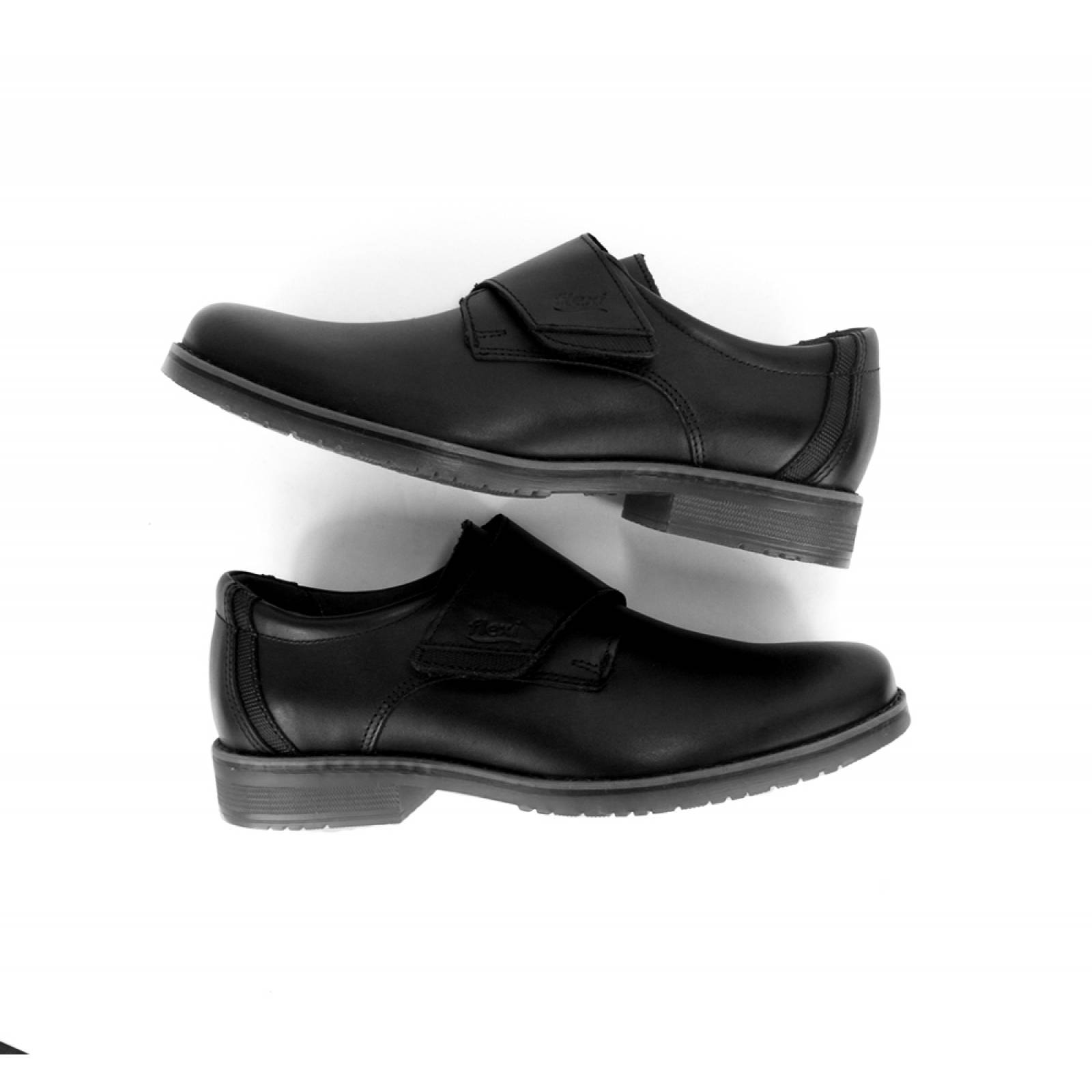 CERRADO NIÑO FLEXI VELCRO NEGRO PIEL  50907