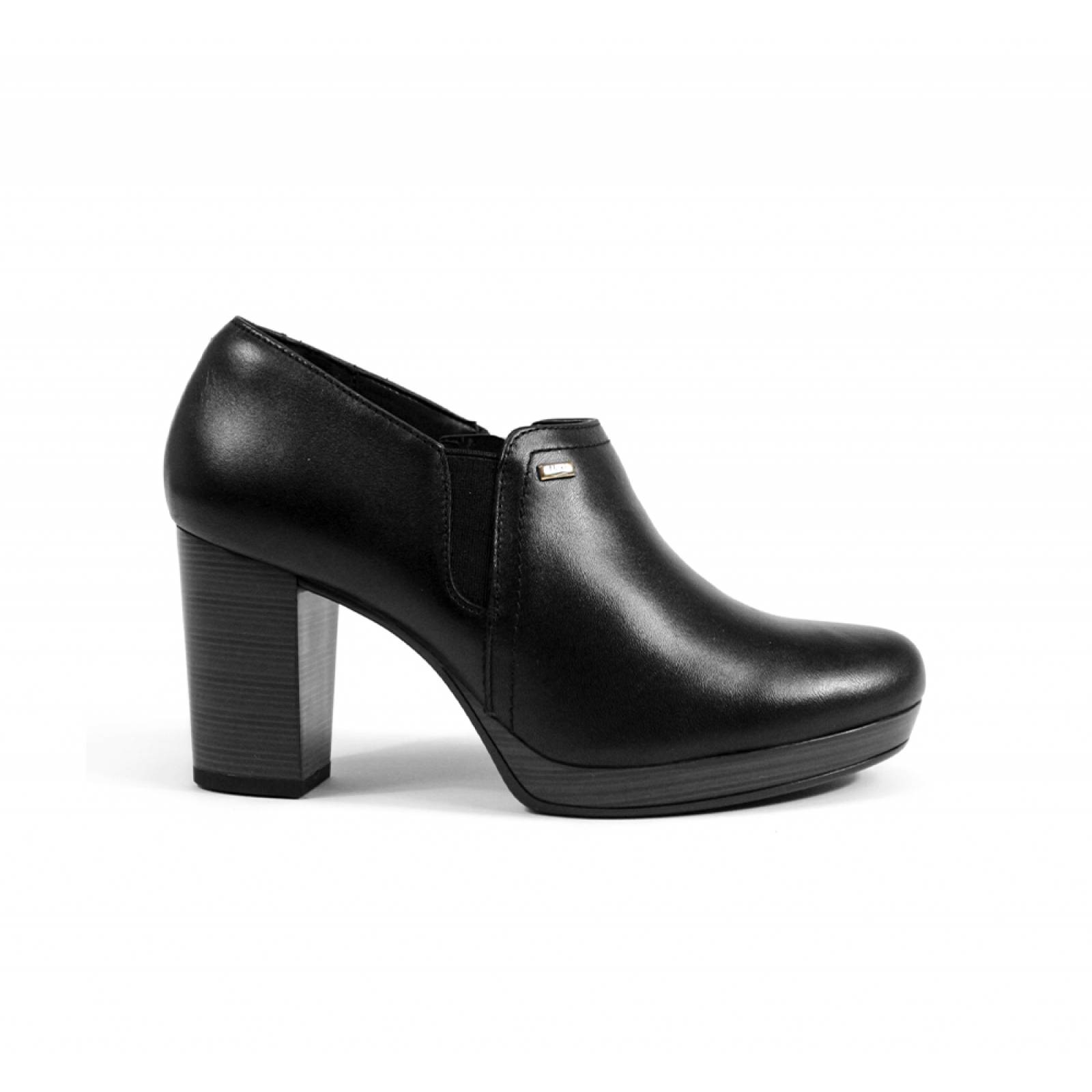 BUTI DAMA FLEXI TACON ALTO NEGRO PIEL  105802