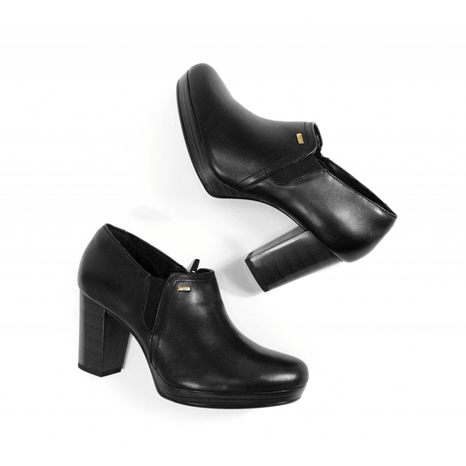 BUTI DAMA FLEXI TACON ALTO NEGRO PIEL  105802