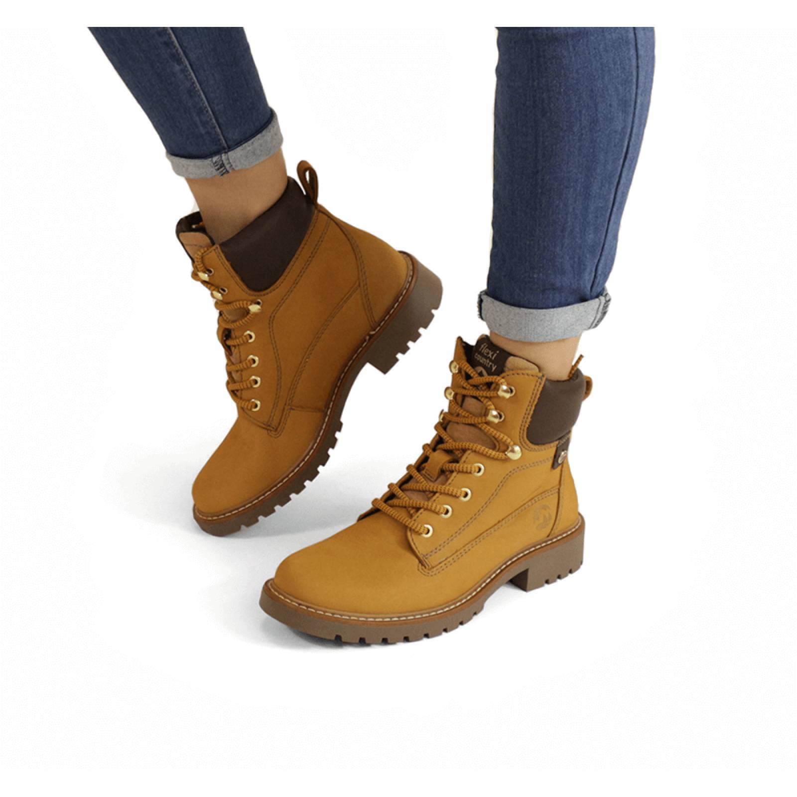 Dama Flexi Country Botas Flexi Piel Bota Zapatos Flexi Mujer Sears