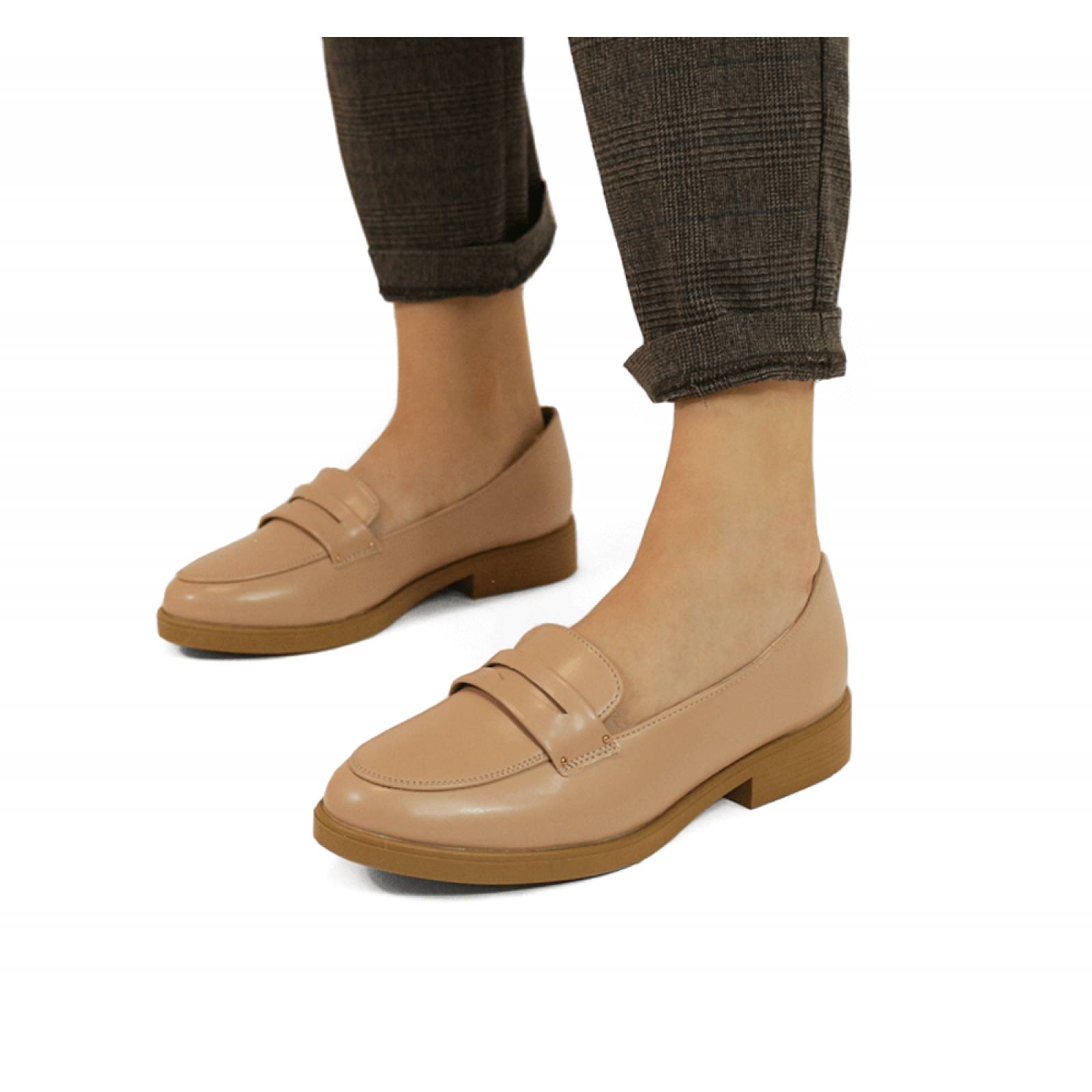 MOCASIN  DAMA LADY PAULINA DRIVER BEIGE BECERRO  12107