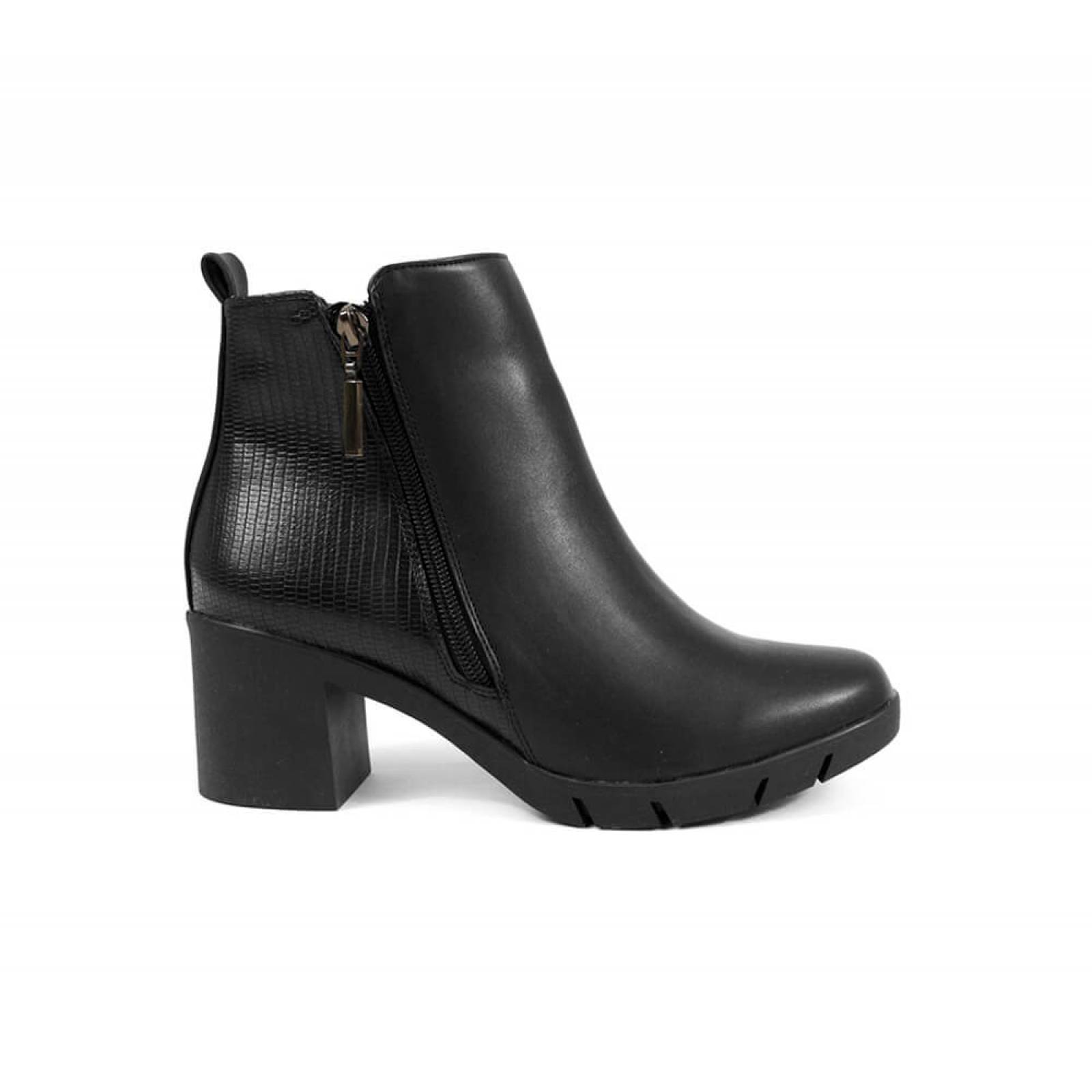 BOTIN DAMA LADY PAULINA TACON CUADRADO MEDIO NEGRO NAIROBI IGUANA 24801