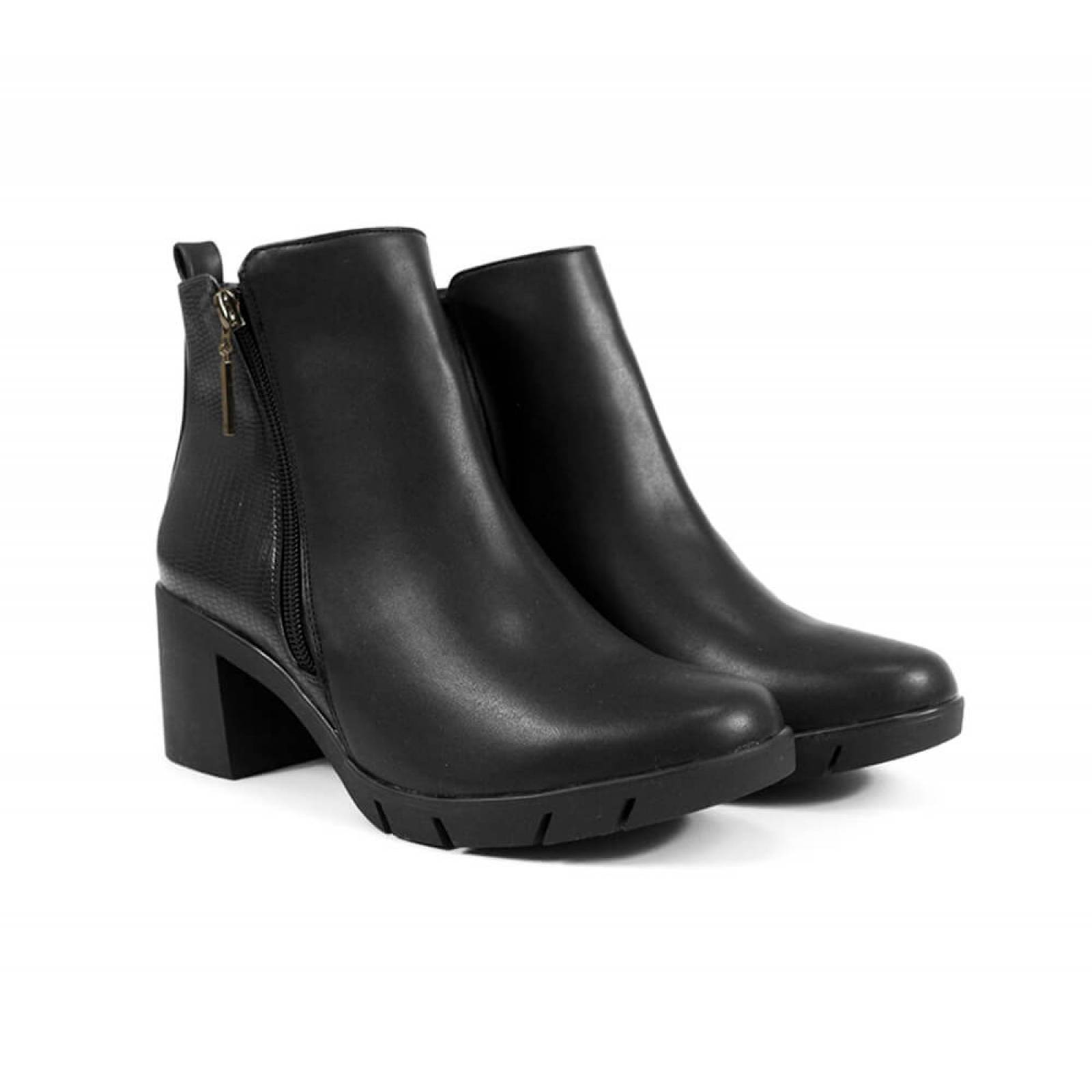 BOTIN DAMA LADY PAULINA TACON CUADRADO MEDIO NEGRO NAIROBI IGUANA 24801