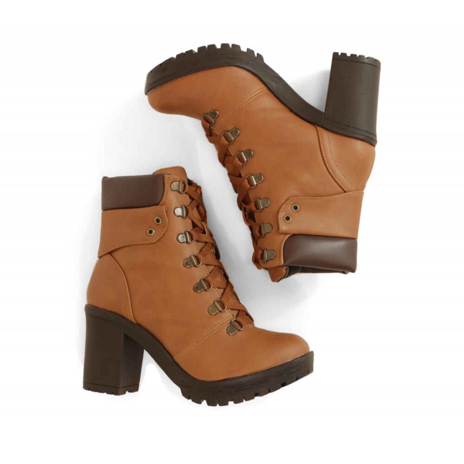 BOTIN DAMA SARAH STUDIO TACON CUADRADO MEDIO CAMEL LASIO 06223