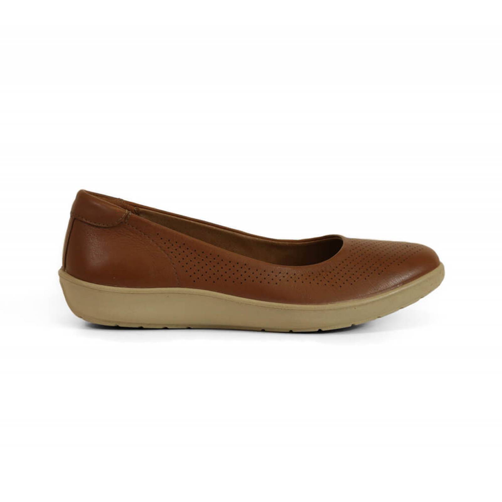 FLATS DAMA FLEXI BALERINA CAFE PIEL  101904