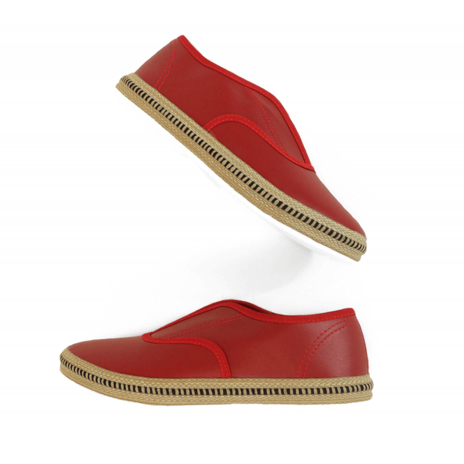 TENIS DAMA ESCARPA ZENA CASUAL DE METER ROJO CABRA LORE