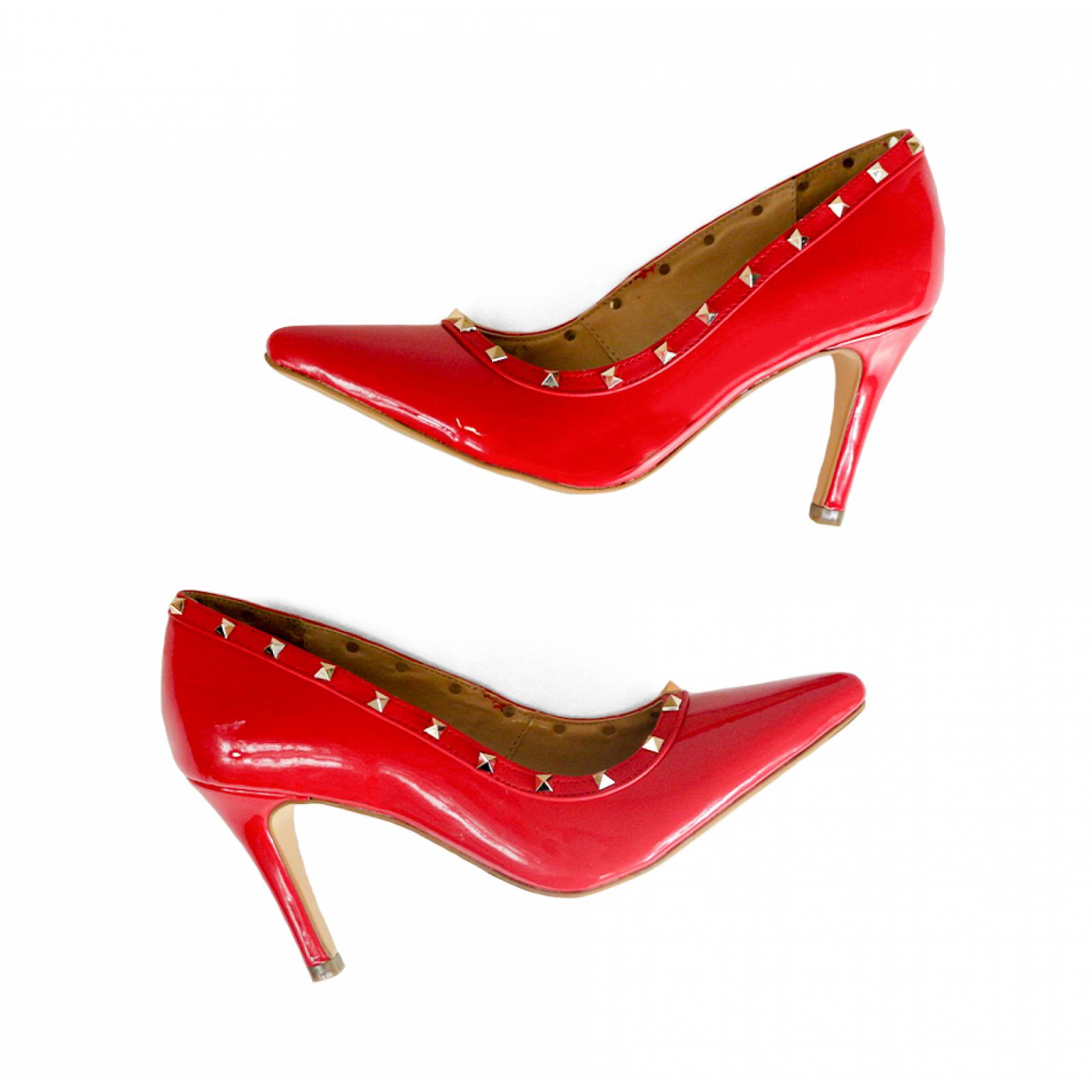 ZAPATILLA ALTA DAMA LADY PAULINA CERRADA ROJO NULL 14221