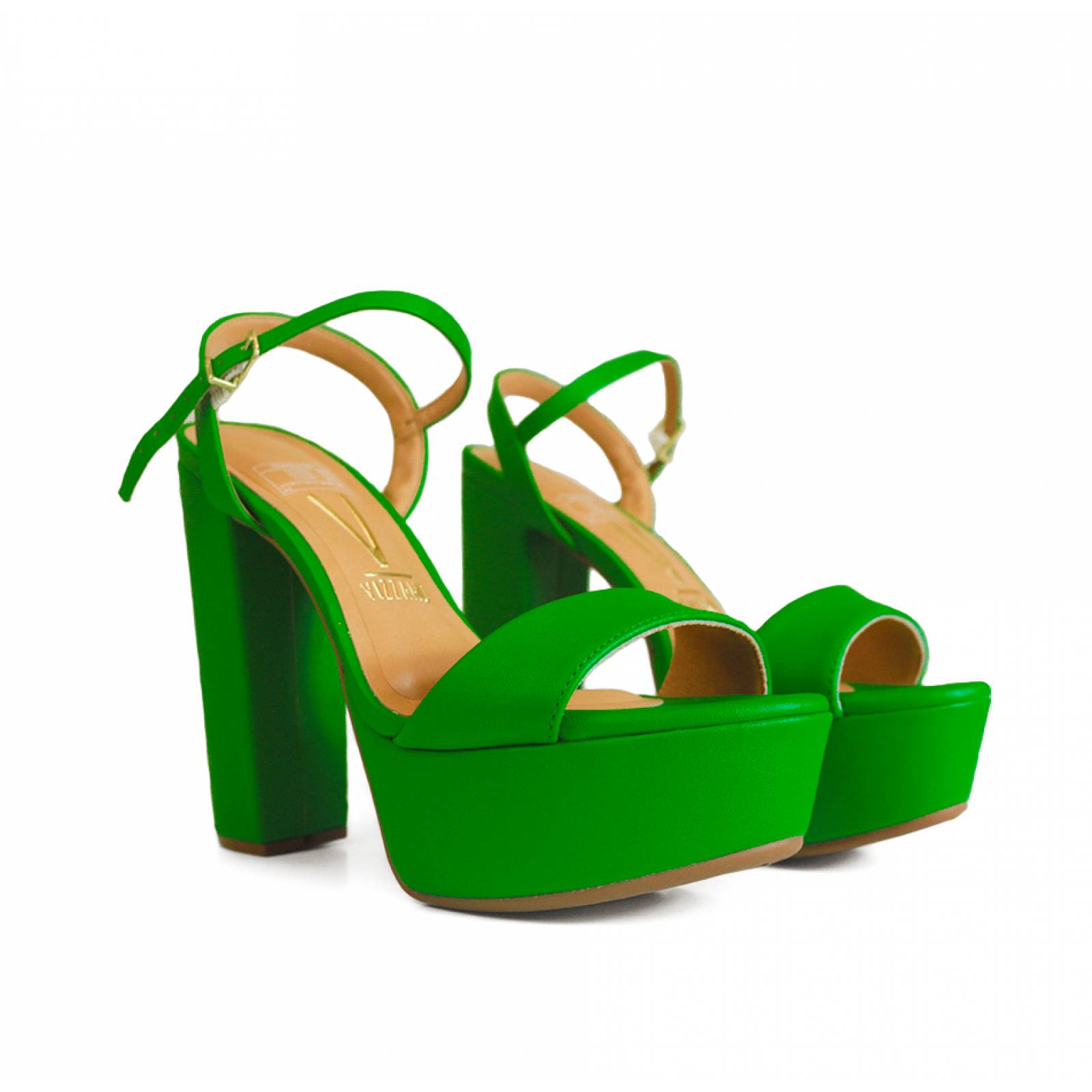 SANDALIA DAMA VIZZANO TACON DE PLATAFORMA ALTO VERDE NULL 6282 455