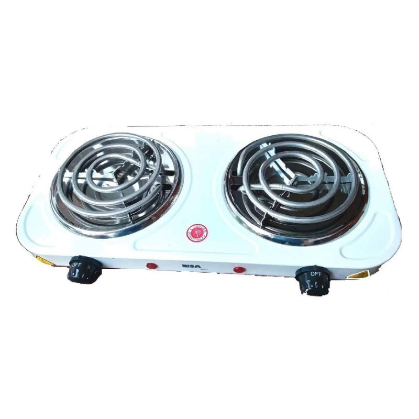 Parrilla Electrica Disa 2 Quemadores Blanco