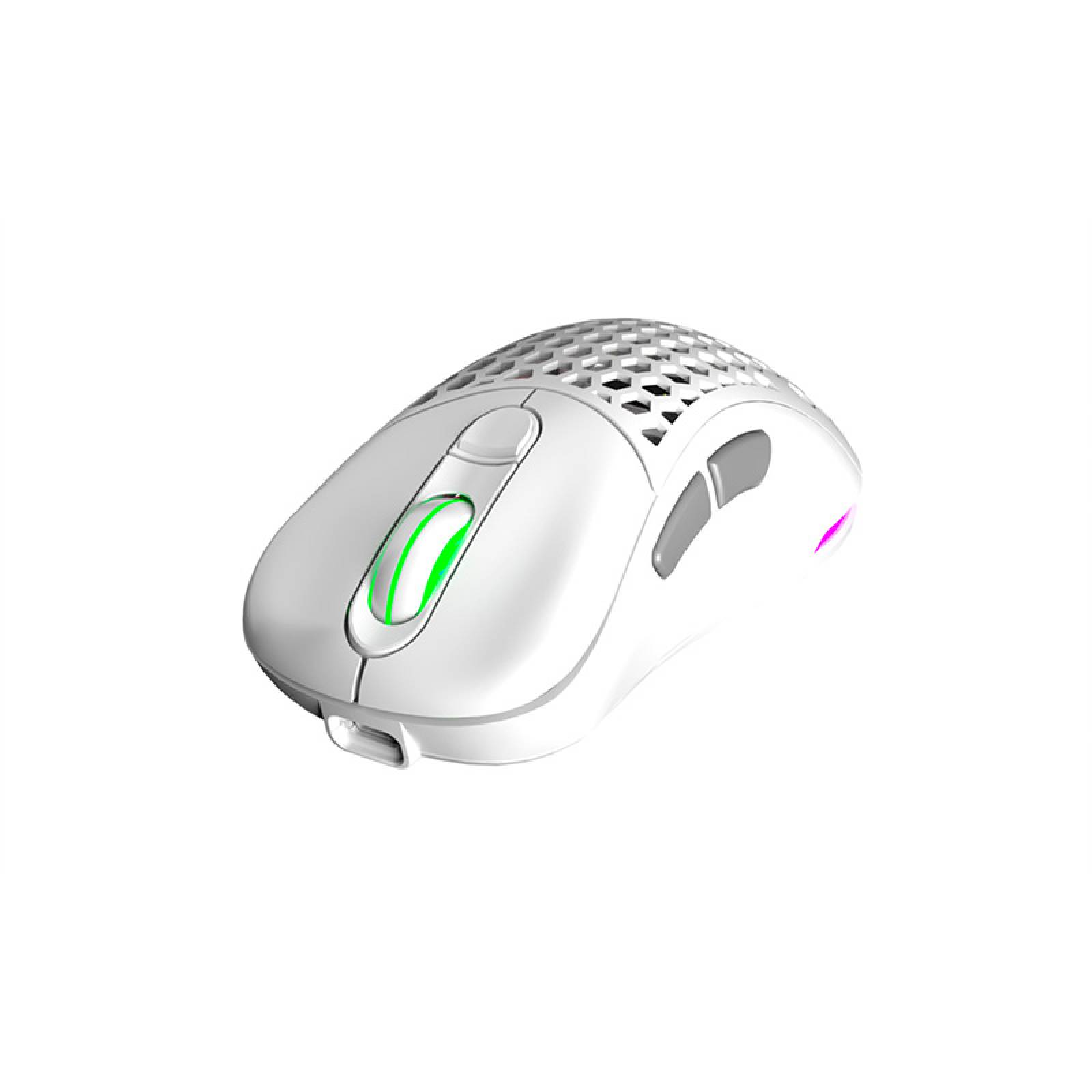 Mouse Gamer VSG Aquila Fly óptico inalámbrico RGB blanco mate Mediano