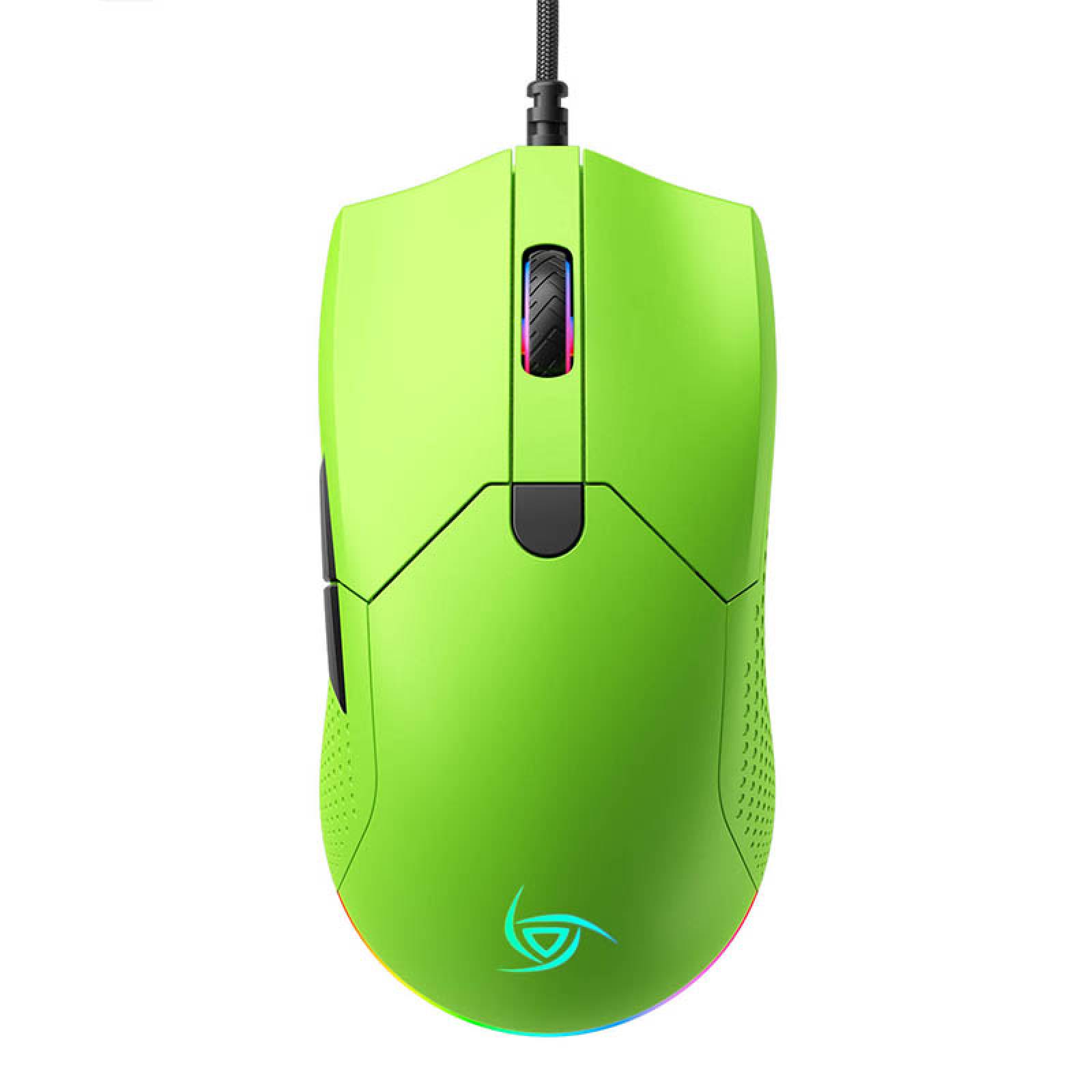 Mouse Gamer VSG Aurora óptico alámbrico RGB verde boreal Omron