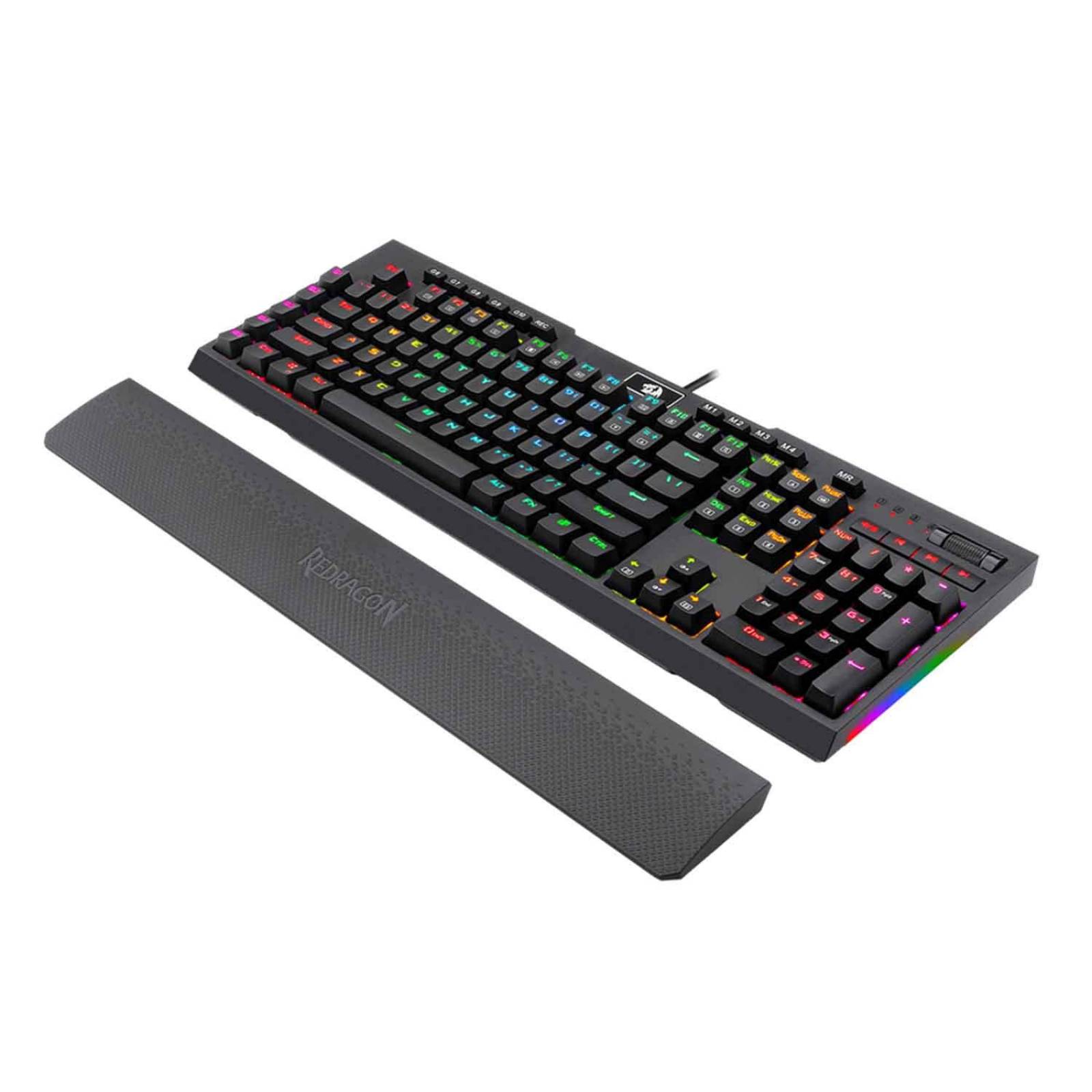 Teclado Mecánico Gamer Redragon Shrapnel RGB perfil bajo 