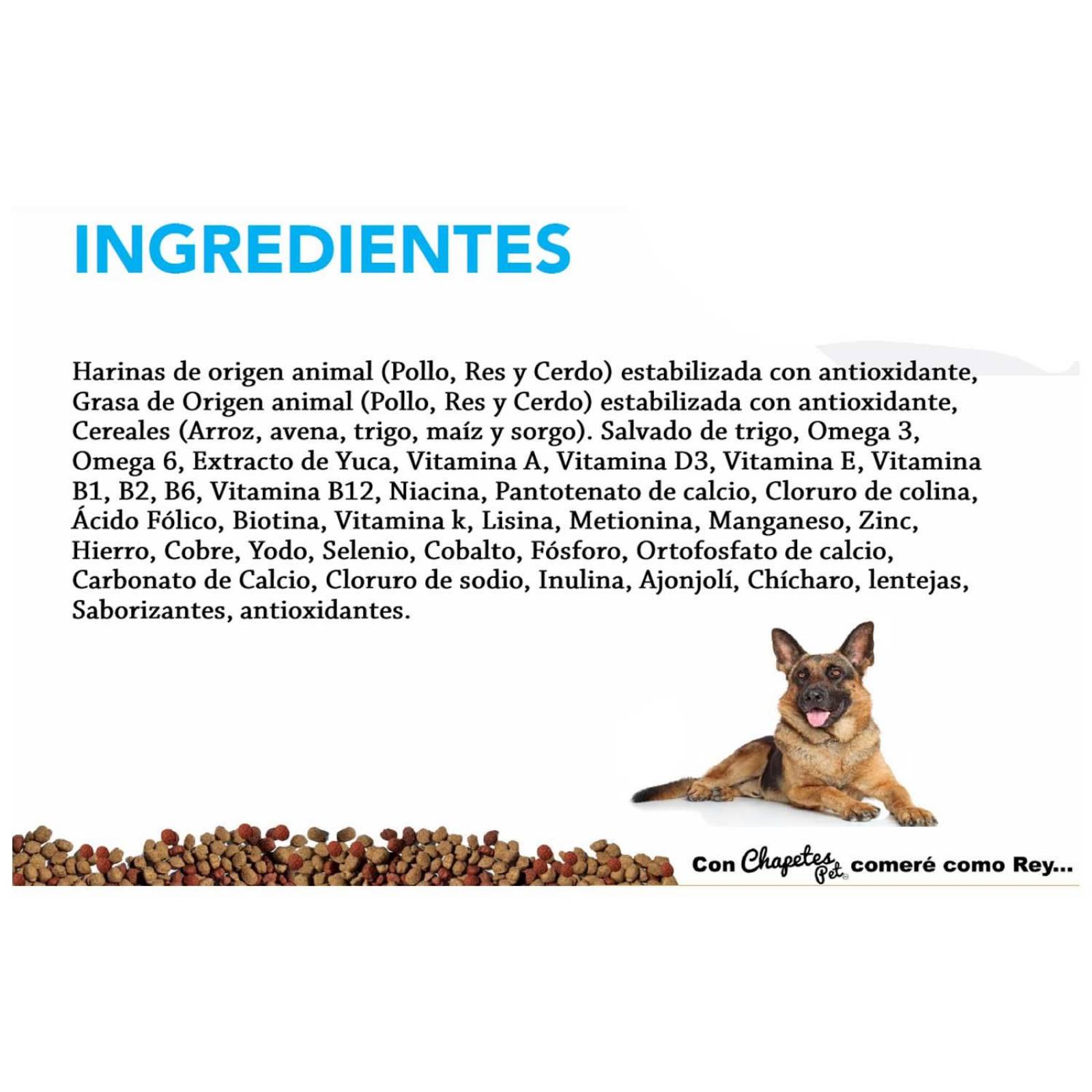 Alimento para perro Chapetes adulto premium todas las razas y tamaños 18kg