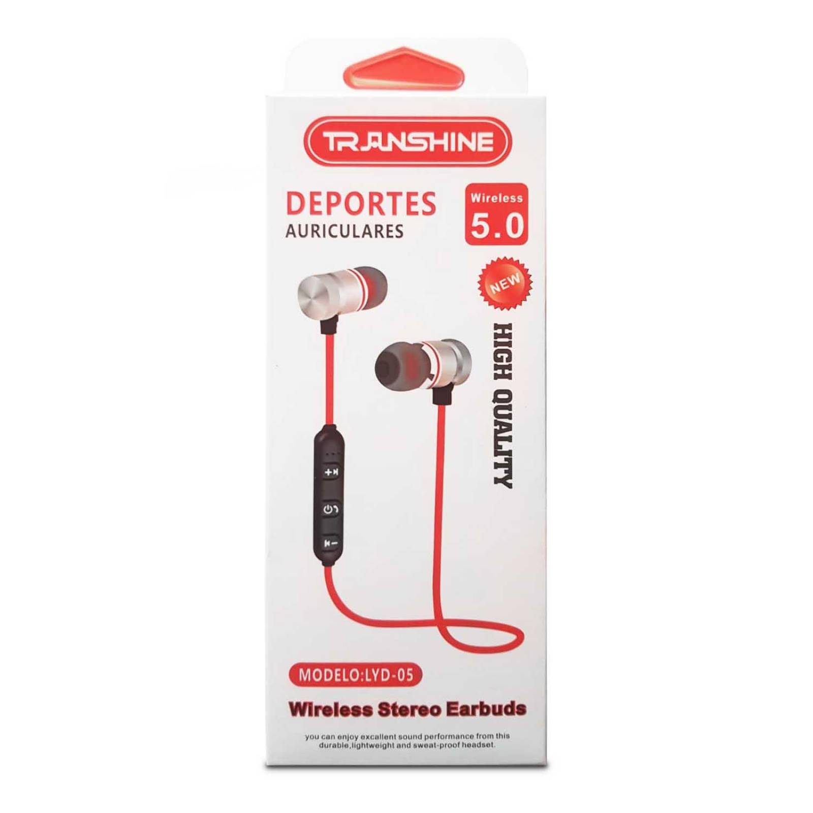 Audífonos Sport Headphones manos libres bluetooth rojo pack 10 Negro Chico