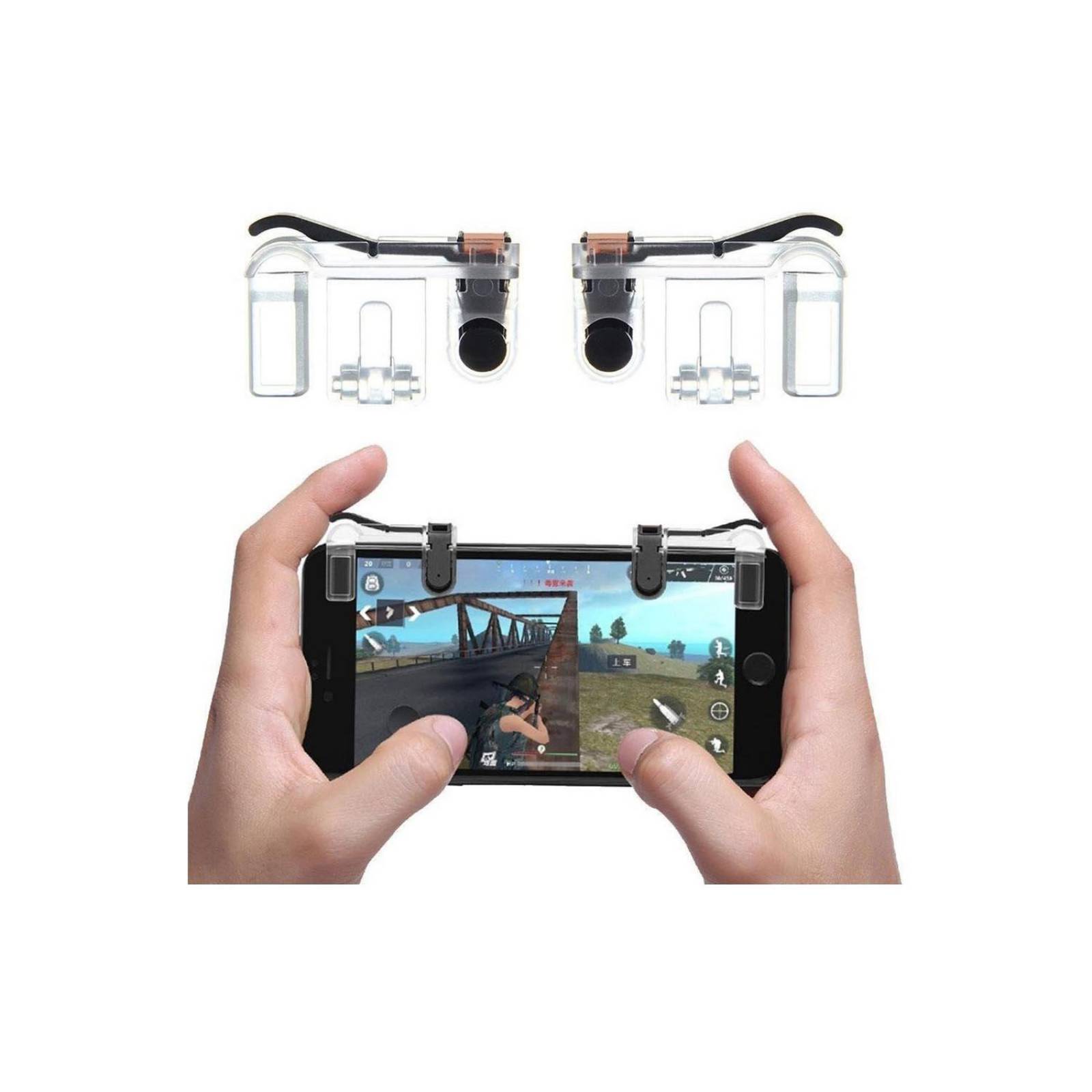 Gatillos metálicos ajustables botones L1 R1 Chico Blanco