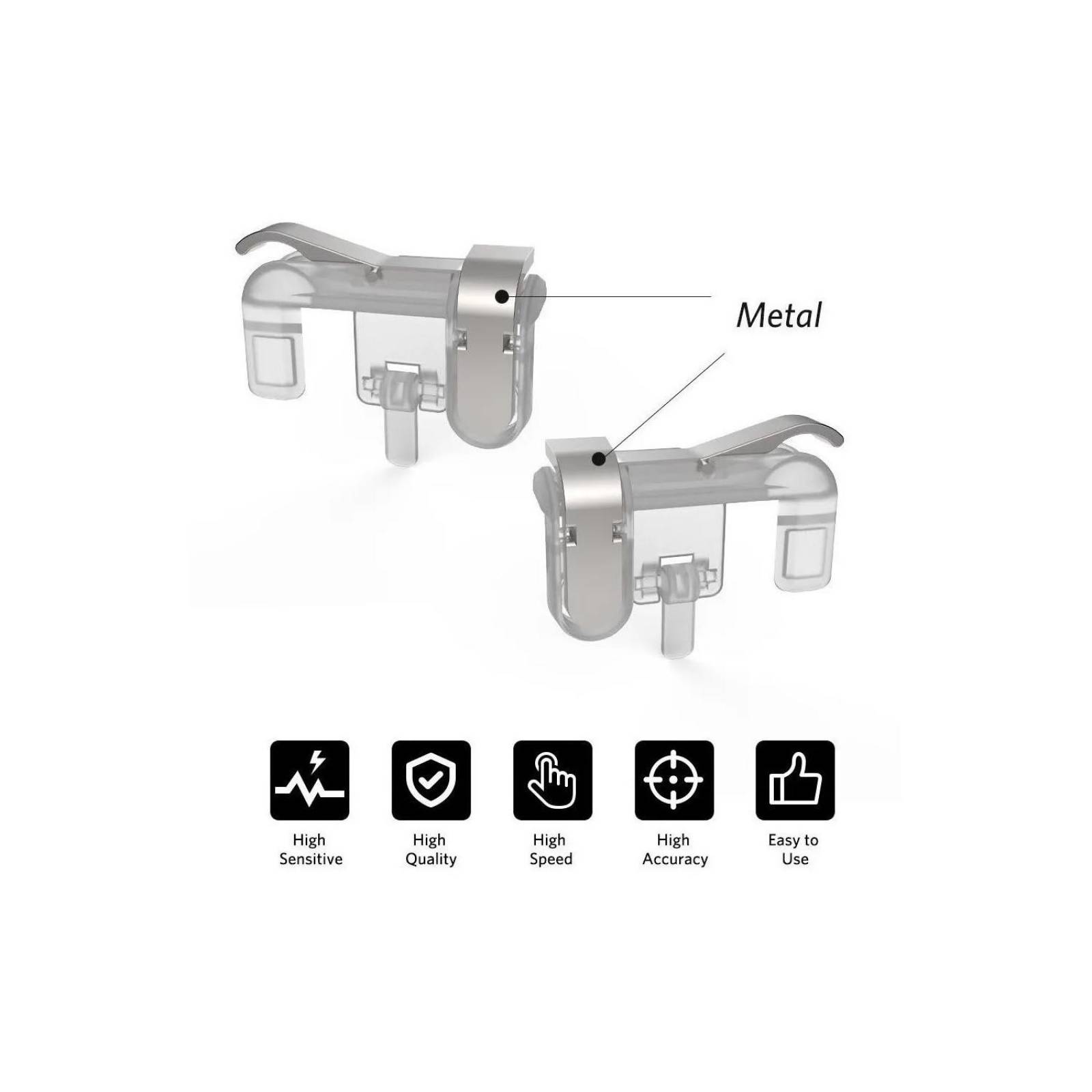 Gatillos metálicos ajustables botones L1 R1 pack 5 Chico Blanco