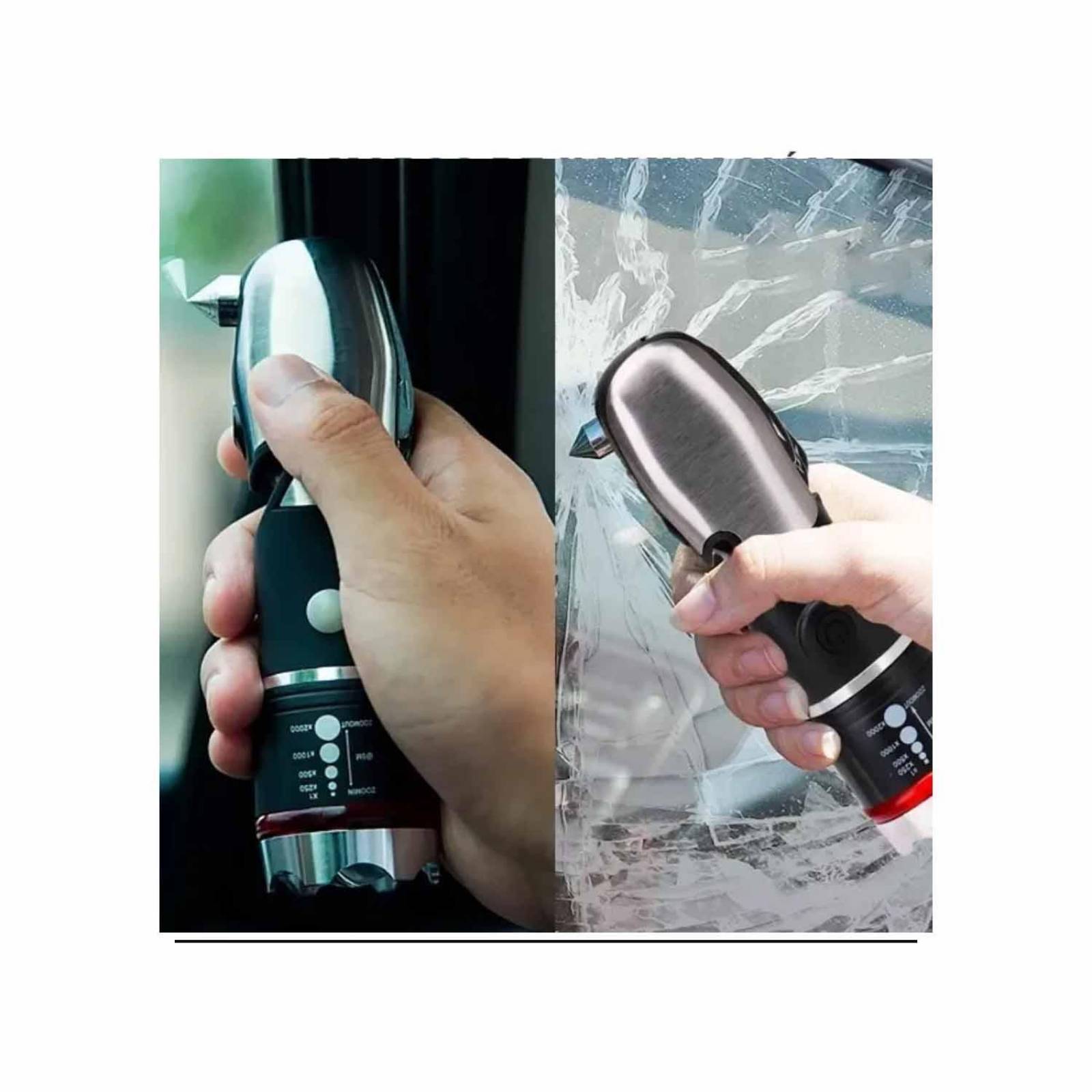 Lámpara linterna multiherramienta tipo comando Plata Chico