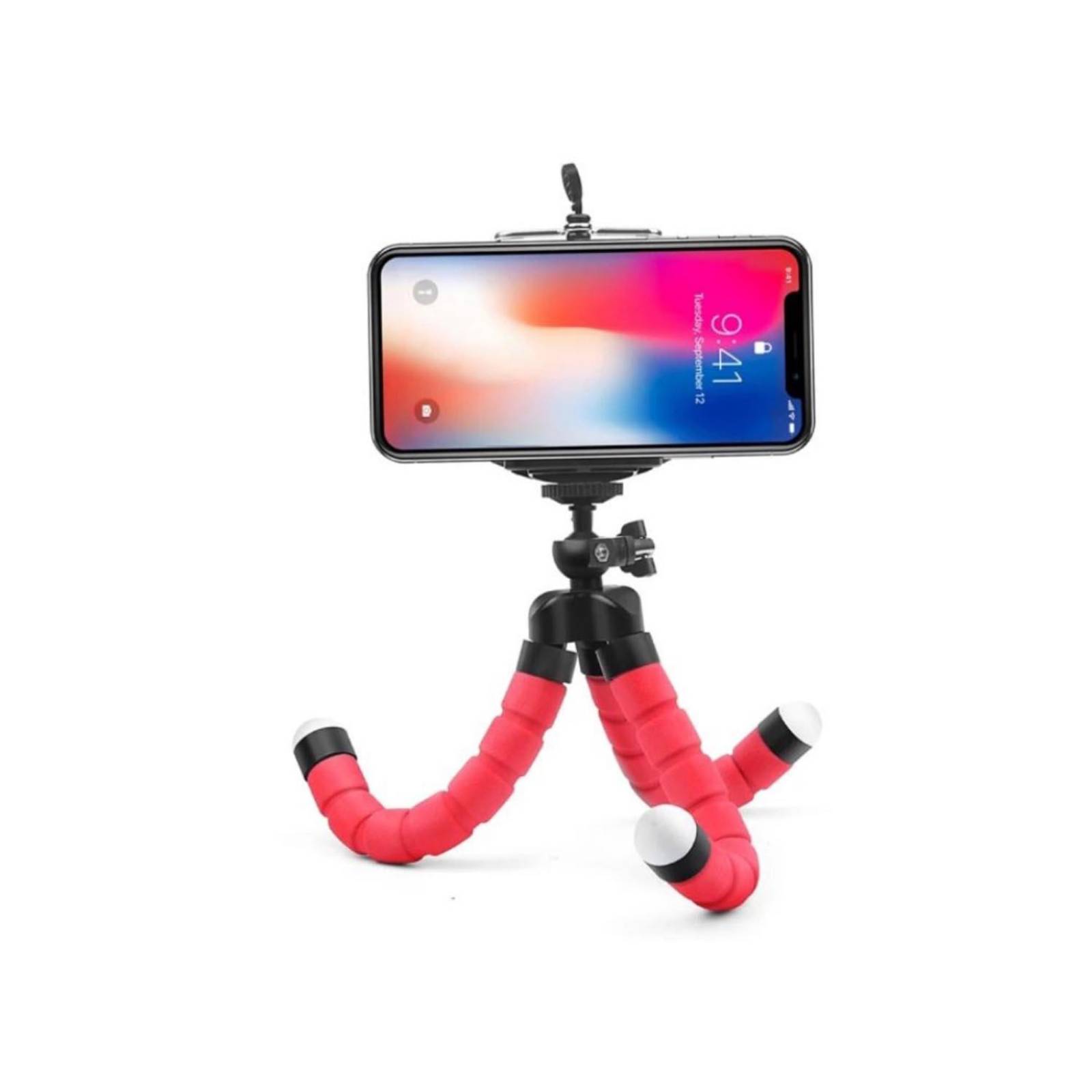 Soporte de tripié celulares ajustable cualquier superficie Negro Chico