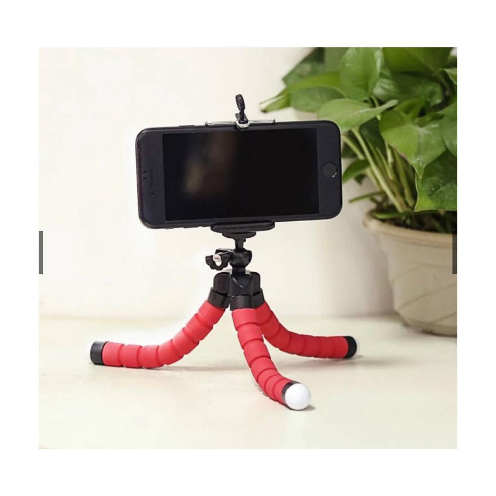 Soporte de tripié celulares ajustable cualquier superficie Negro Chico