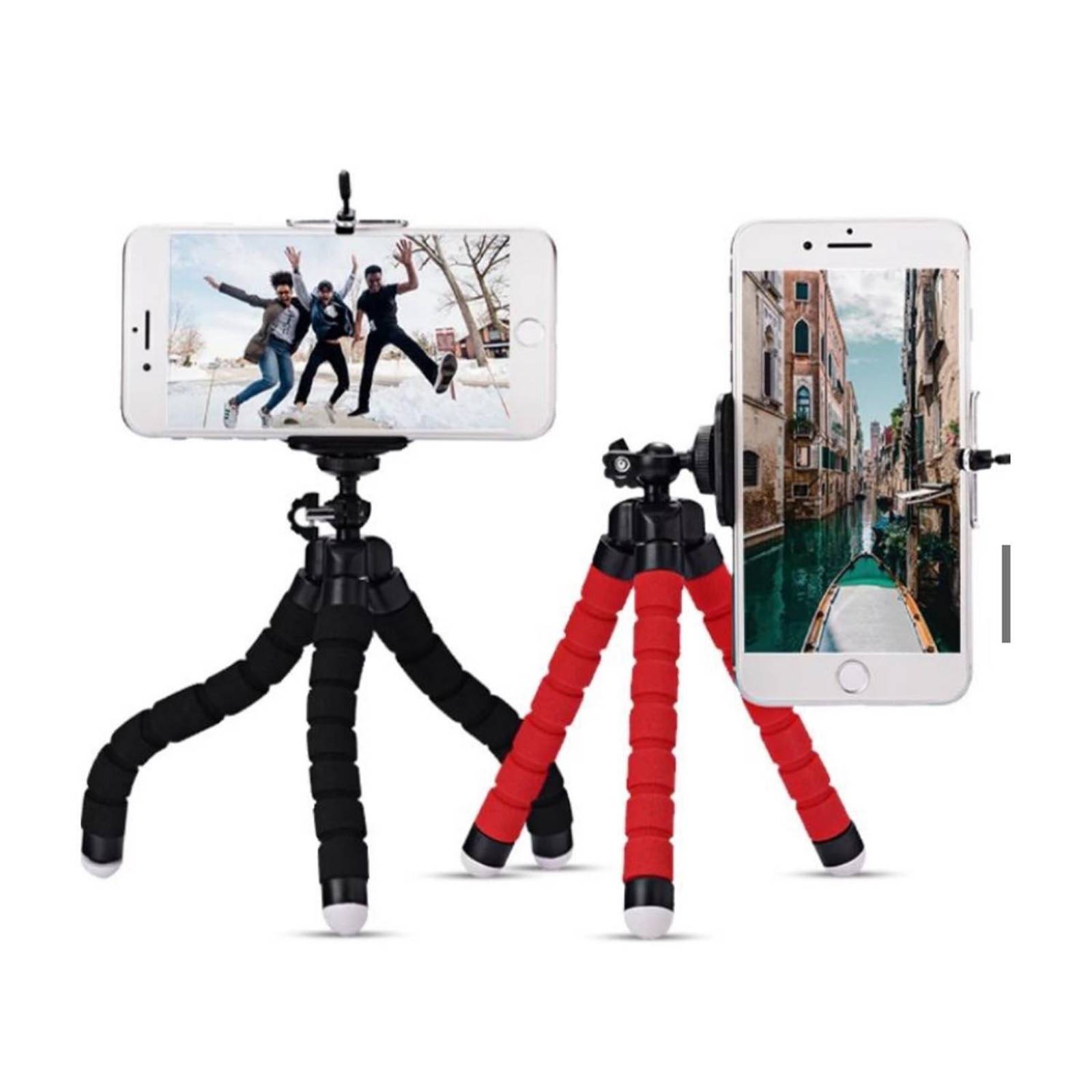 Soporte de tripié celulares ajustable cualquier superficie Negro Chico