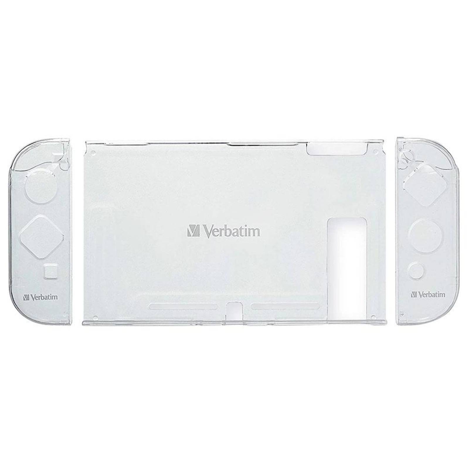 Carcasa Cristal Verbatim Protector Pantalla Nintendo Switch Negro Chico