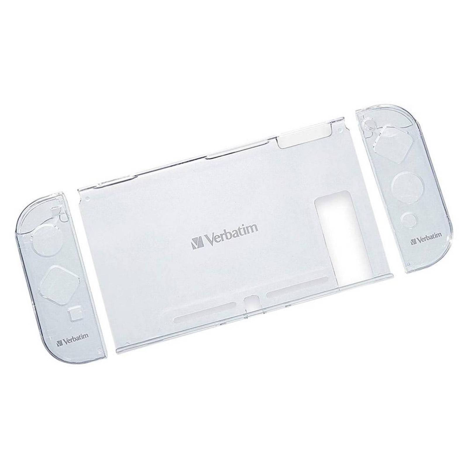 Carcasa Cristal Verbatim Protector Pantalla Nintendo Switch Negro Chico