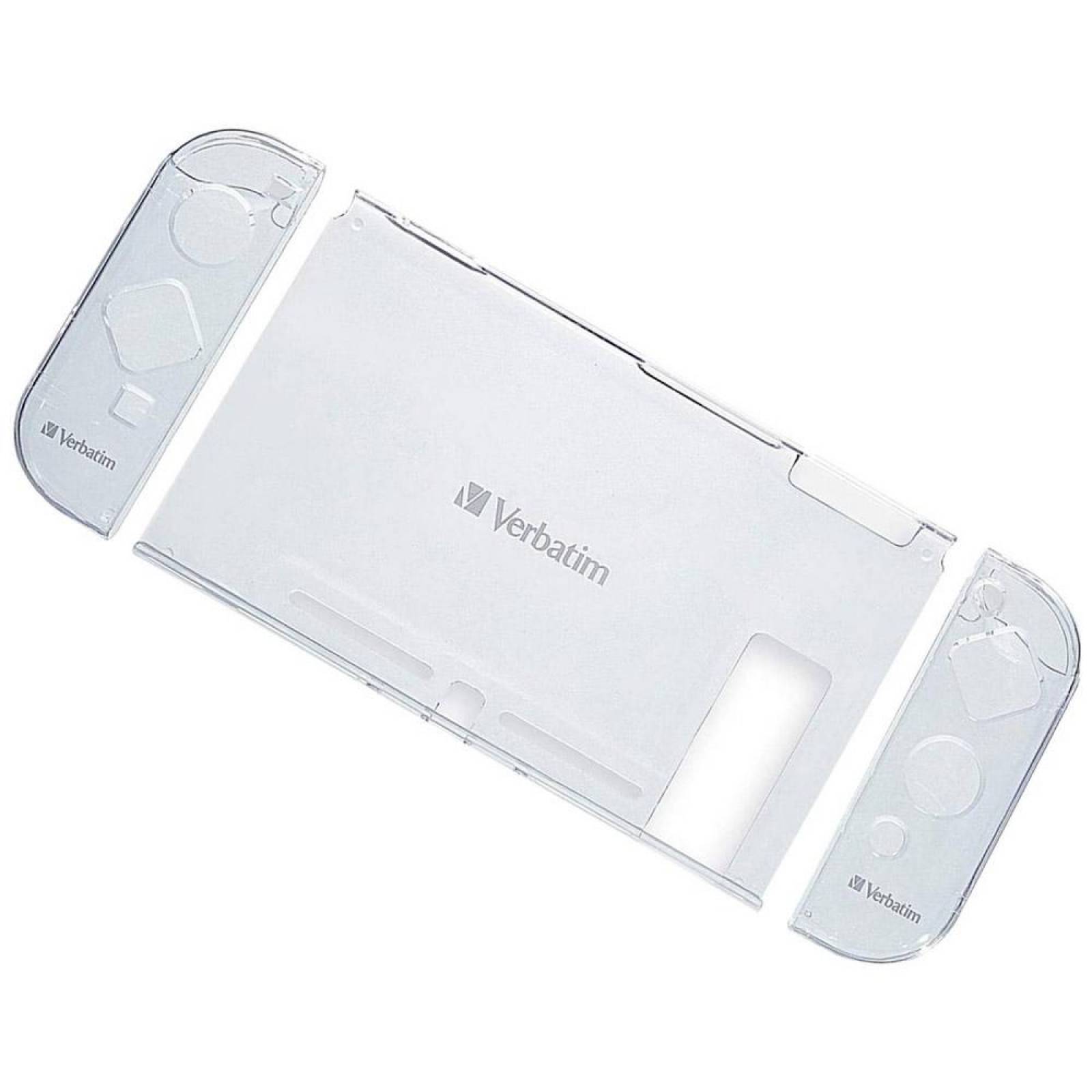 Carcasa Cristal Verbatim Protector Pantalla Nintendo Switch Negro Chico