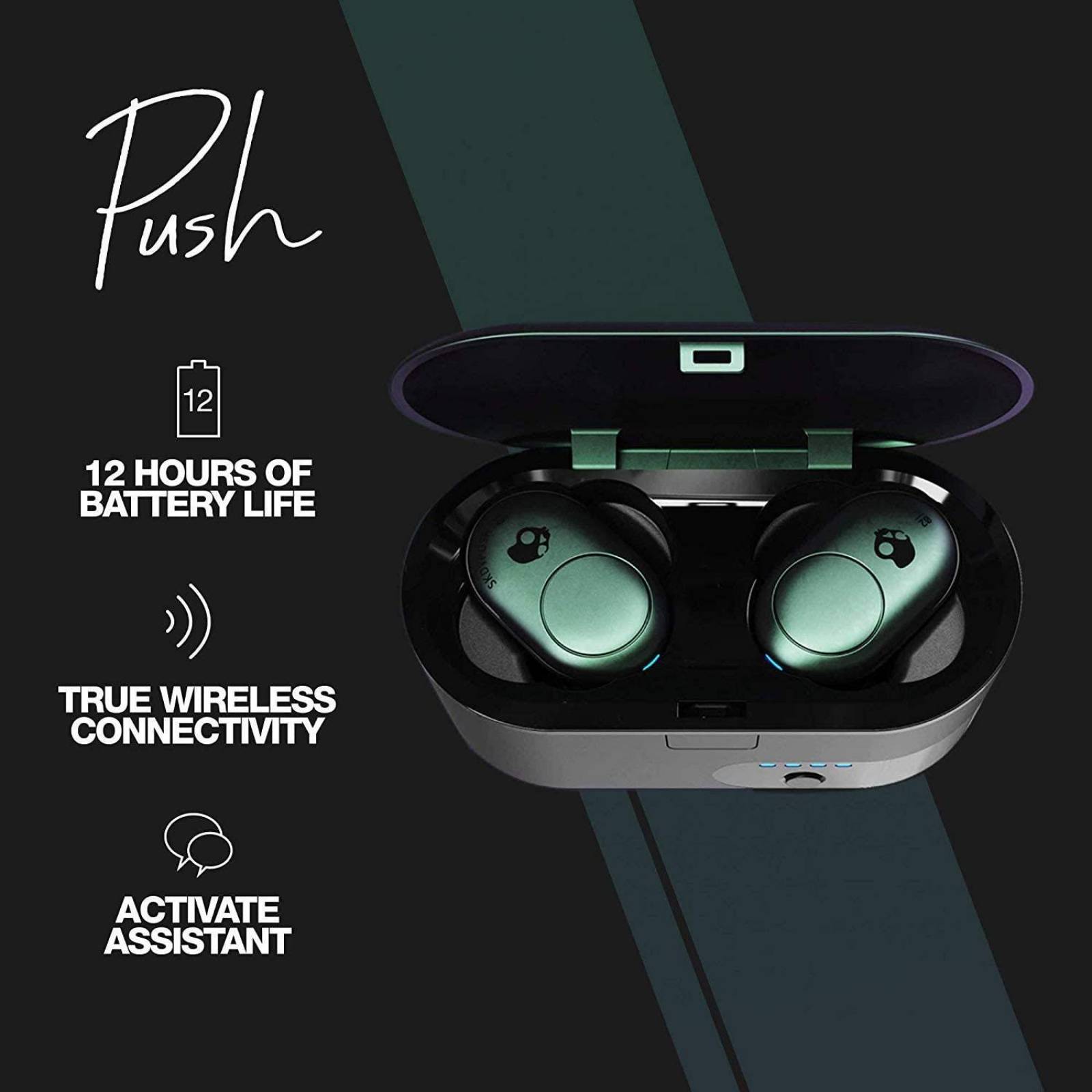Audífonos Skullcandy Push Truly wireless gris Chico