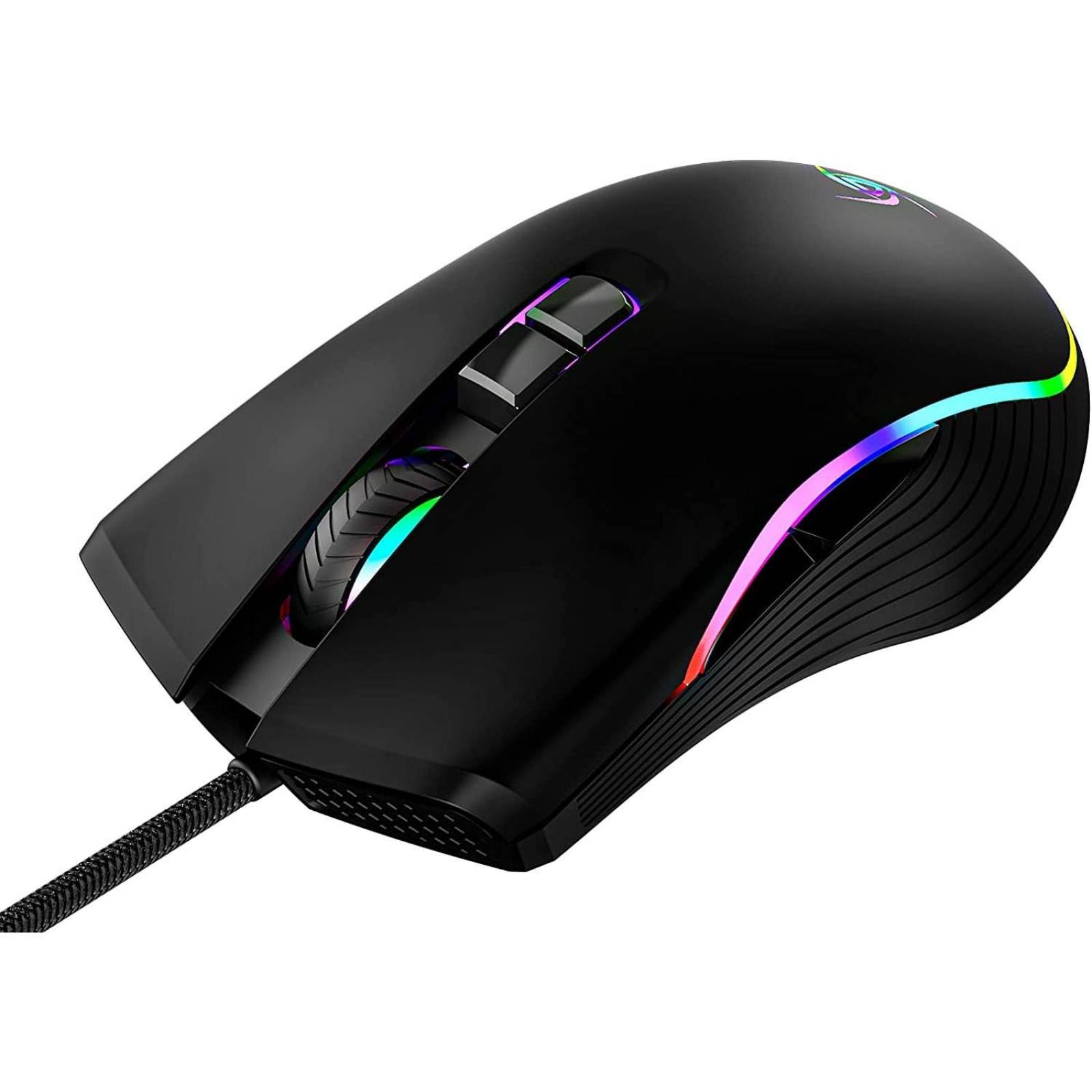 Mouse gamer VSG Hero ambidiestro con sensor instant A725F RGB Chico Negro