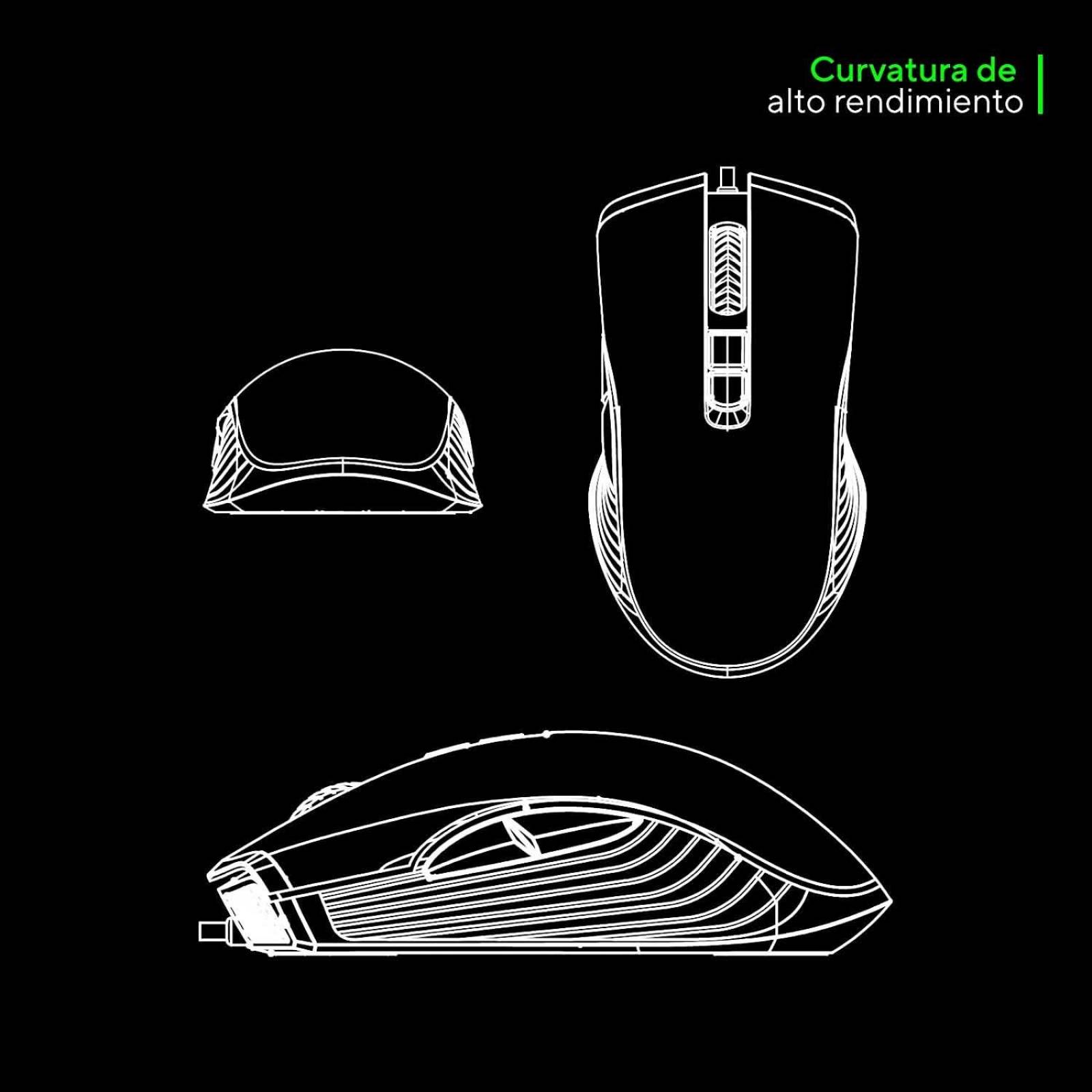 Mouse gamer VSG Hero ambidiestro con sensor instant A725F RGB Chico Negro