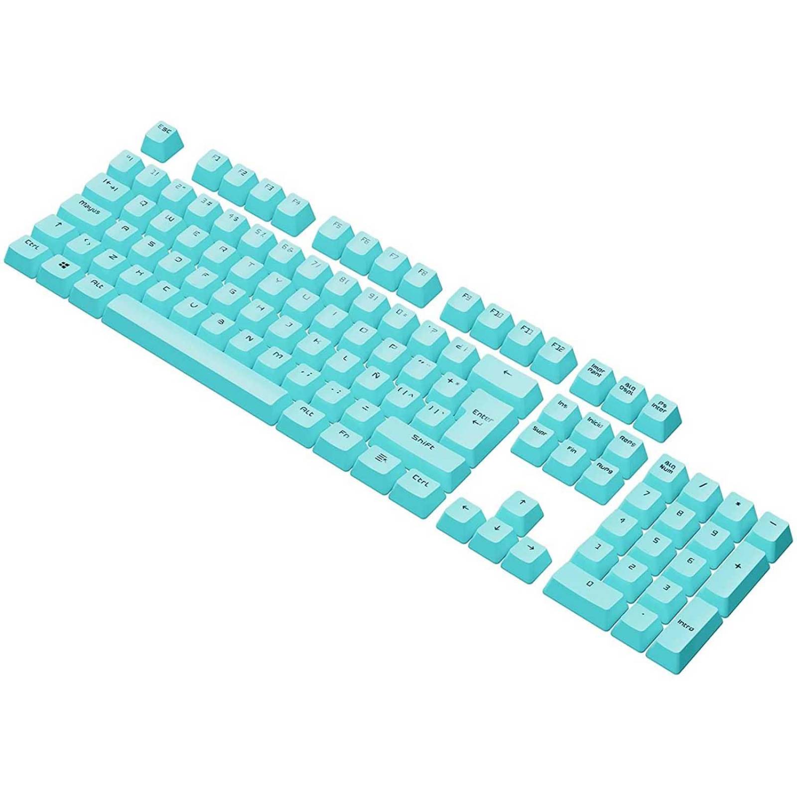 Stardust VSG 105 Keycaps PBT doble inyección ISO Latin aqua Chico Azul