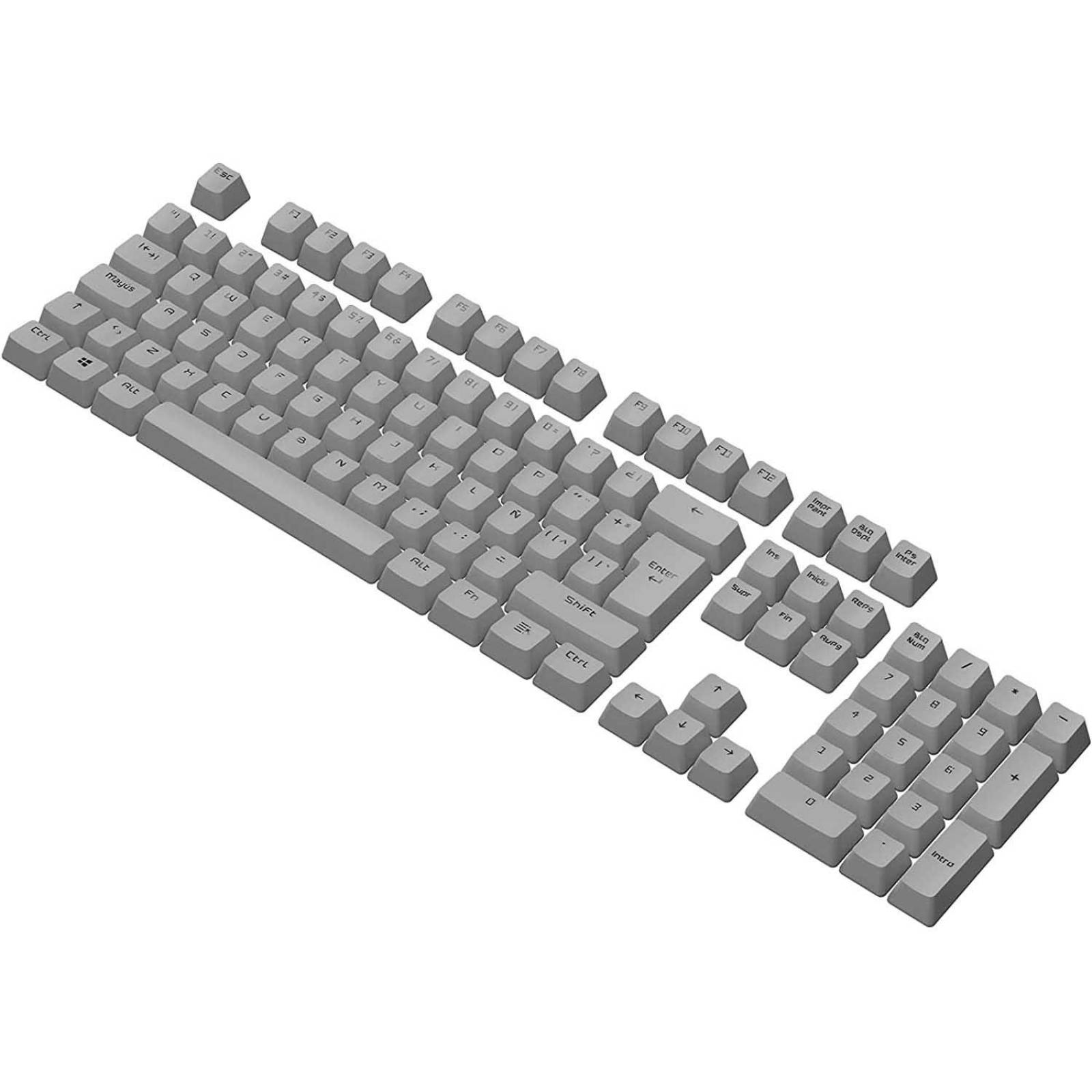 Stardust VSG 105 Keycaps PBT doble inyección ISO Latin gris Chico