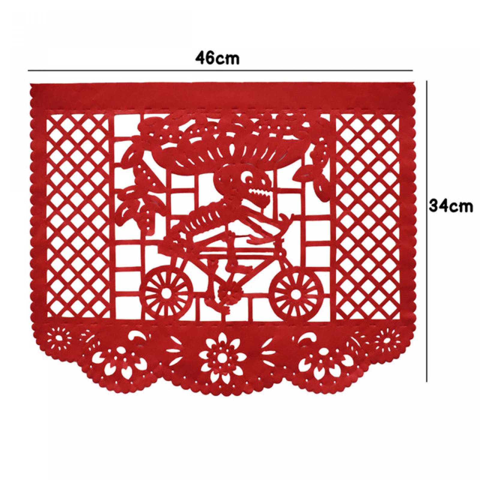 PAPEL PICADO 2 TIRAS FESTIVAL DE DIA DE MUERTOS Y 2 TIRAS ALEGRIA MEXICANA-  (4 TIRAS DE 5 METROS DE LONGITUD 20 METROS) PAPEL CHINA - SEDA (Hecho a Mano)