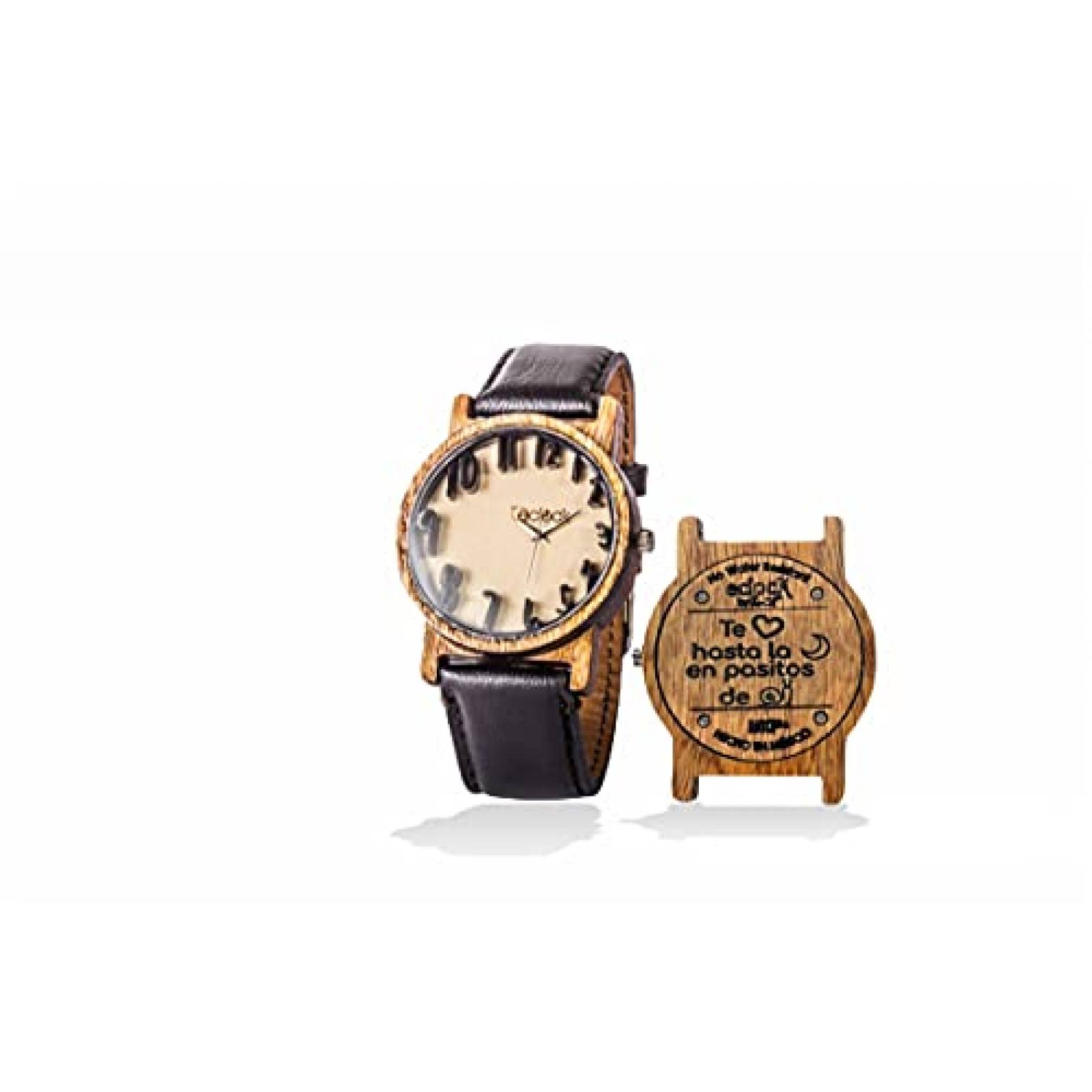 Reloj de madera SPRING BLACK Diametro 35mm