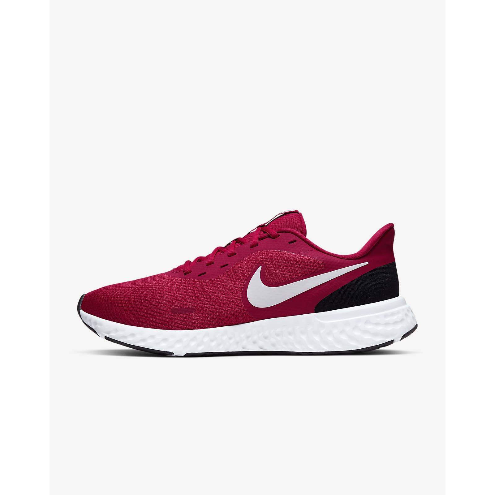 TENIS REVOLUTION 5 CABALLERO NIKE BQ3204600 ROJO