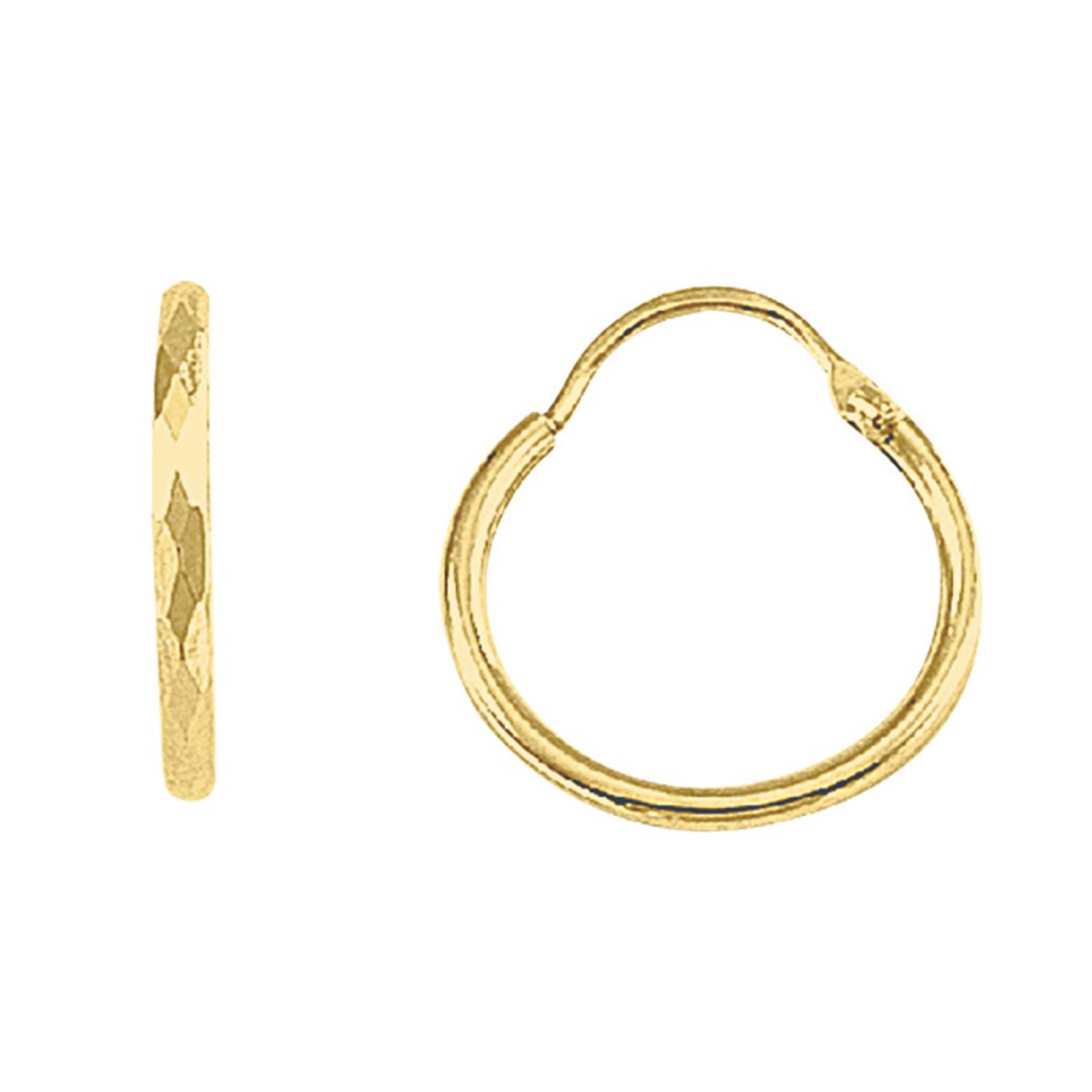 Arracada Tubo Diamantada No. 0 Oro 10K - 3525