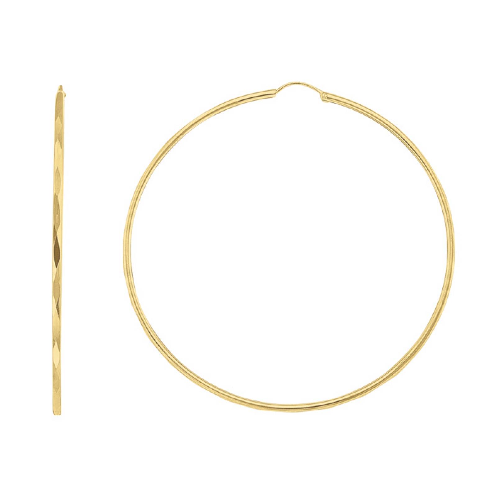 Arracada Tubo Diamantada No. 6 Oro 10K - 335