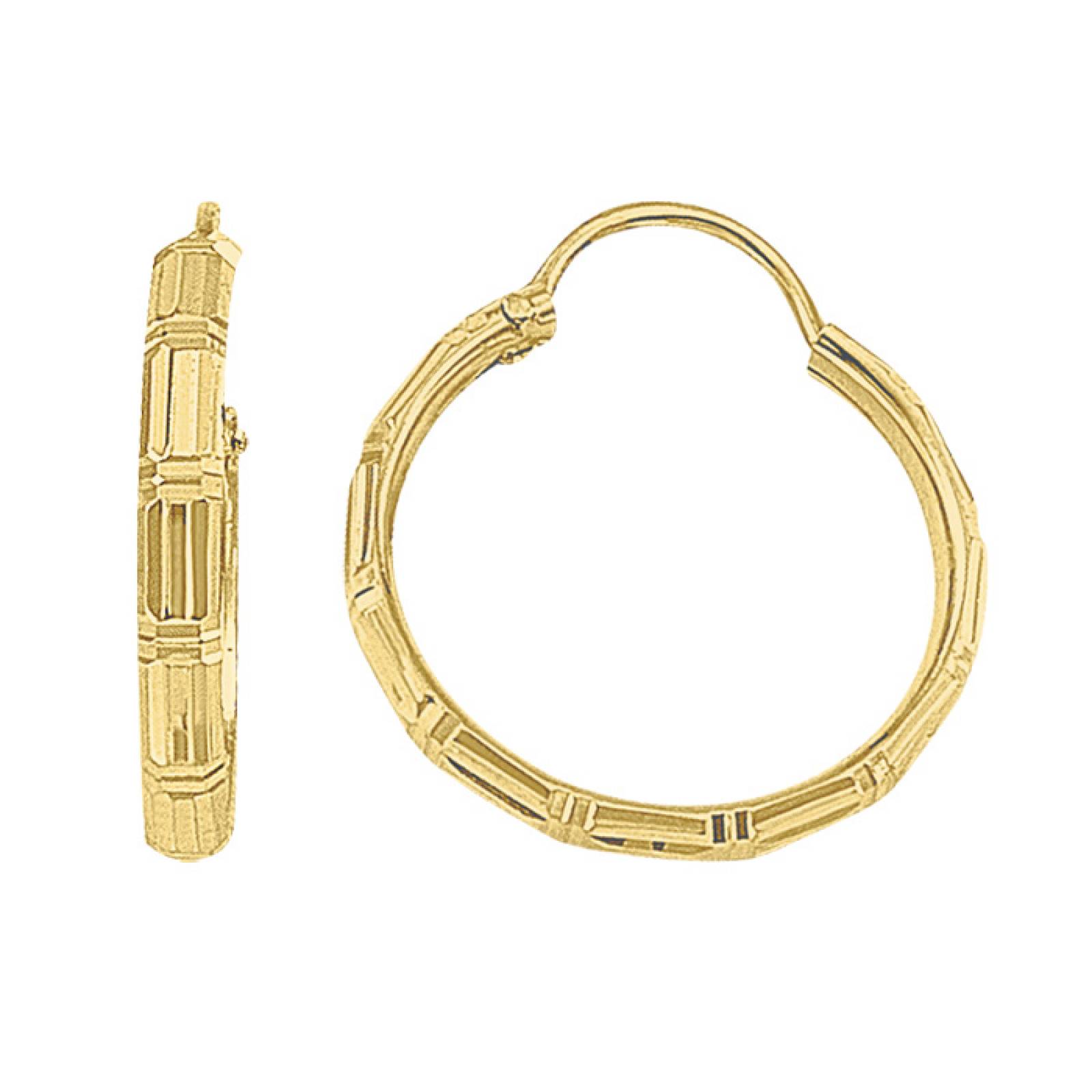 Arracada Mini Bambu No. 3 Oro 10K - 102