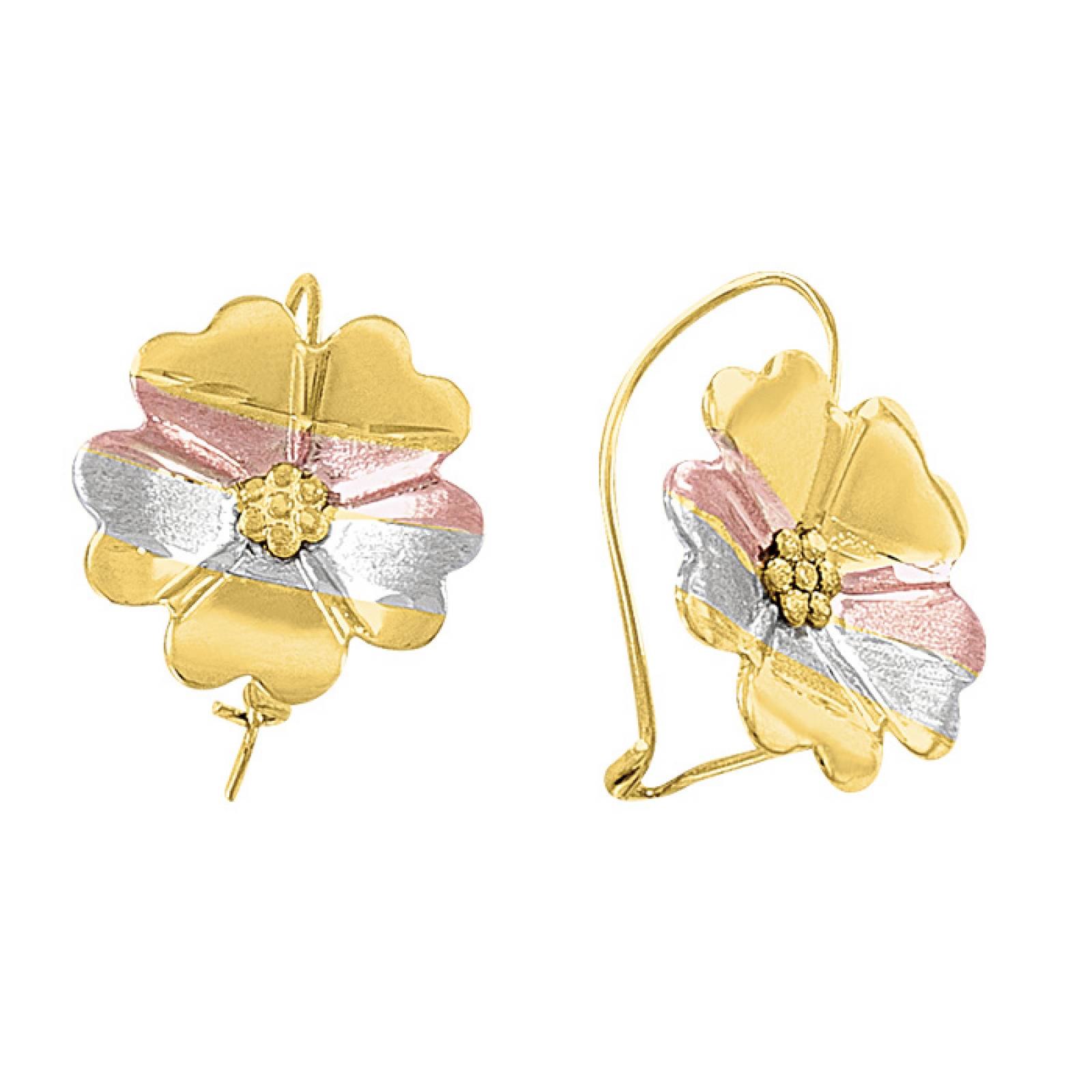 Arete Pensamiento 3 Col Oro 10K - 1179