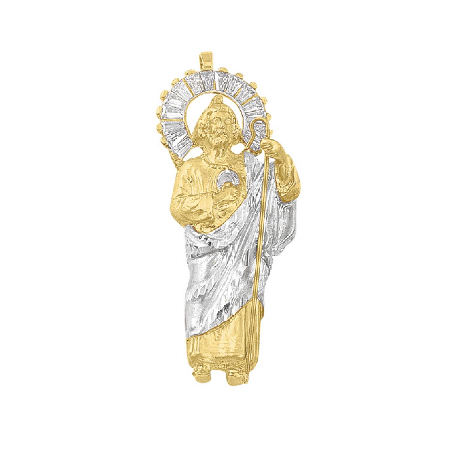 Dije San Judas Grande Trapecios Oro 10K - 1705