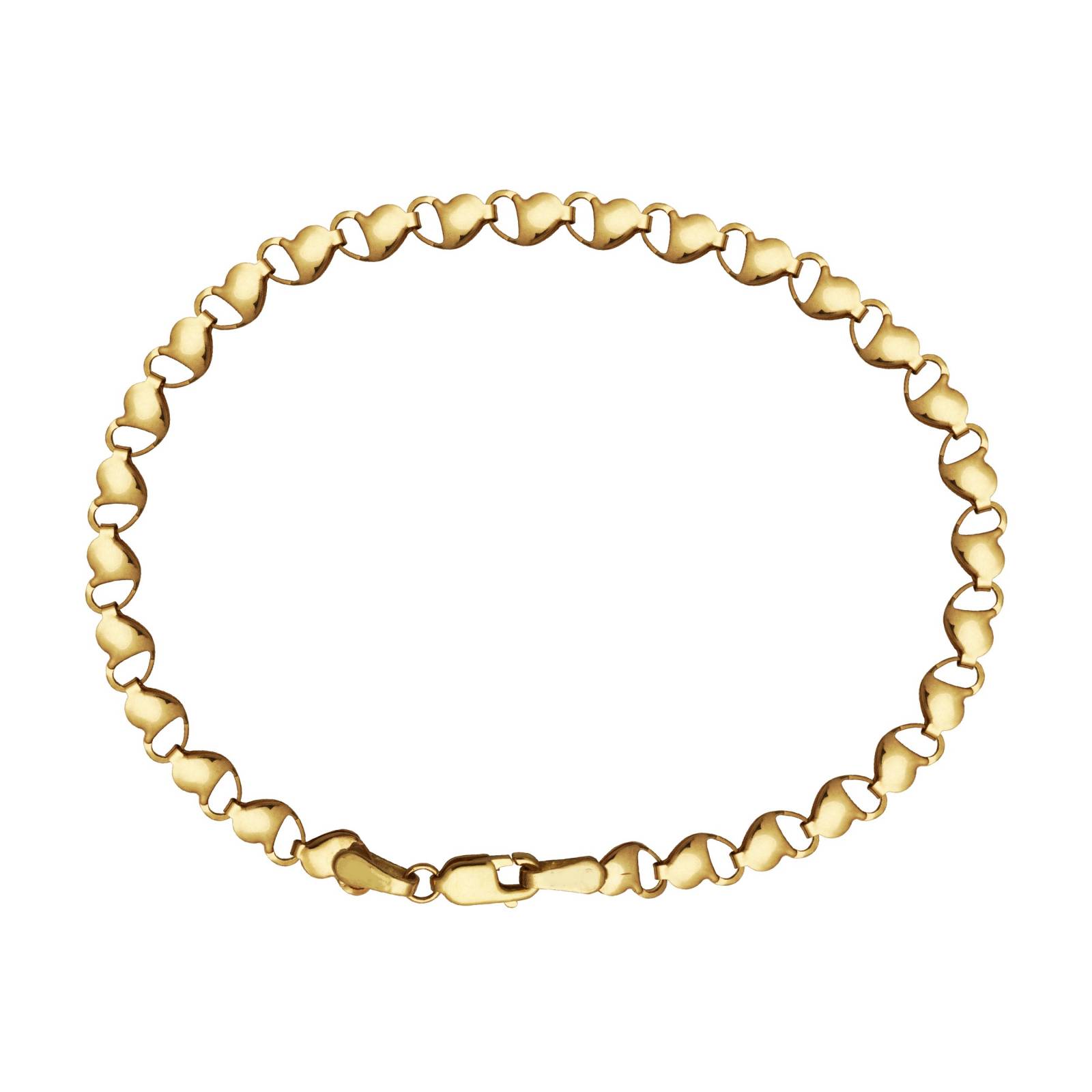 Pulsera Corazon Ama 17Cm 10K - 2991