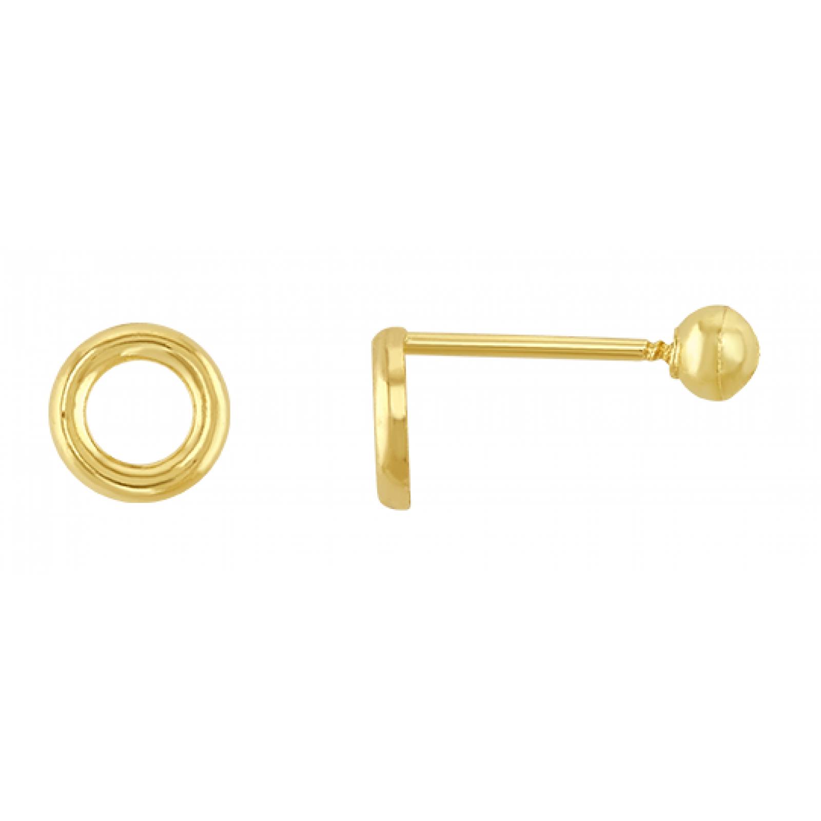 Broquel Mini Aro Liso 10K - 3380