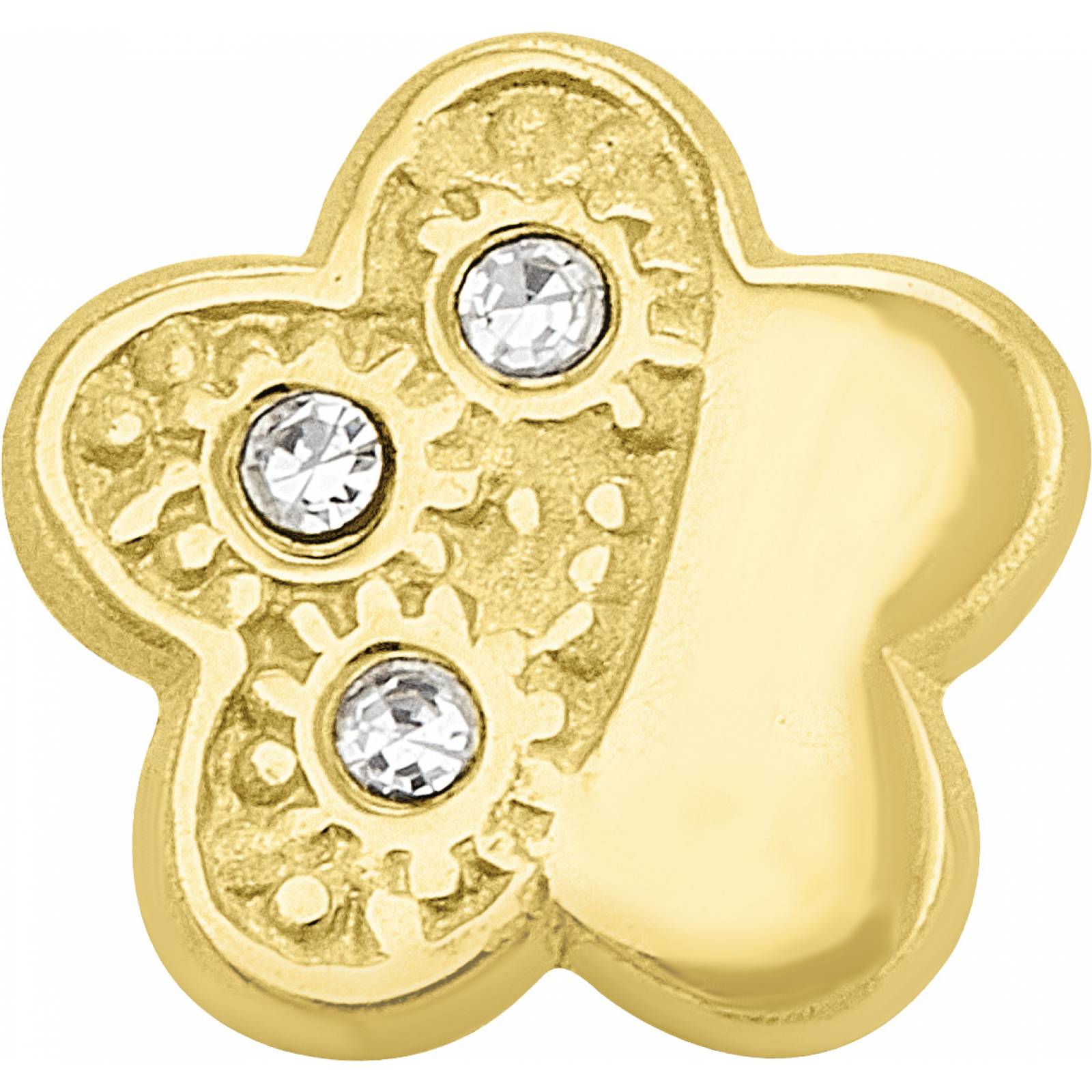 Broquel Flor Media Pulida 10K - 3409