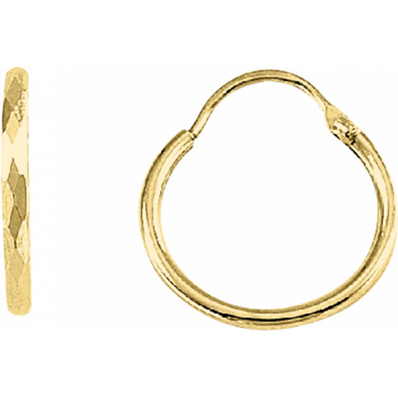 Arracada Tubo Diamantada #0 10K - 446