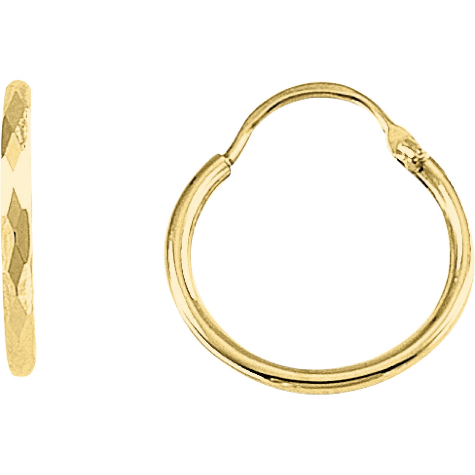 Arracada Tubo Diamantada #1 10K - 3526