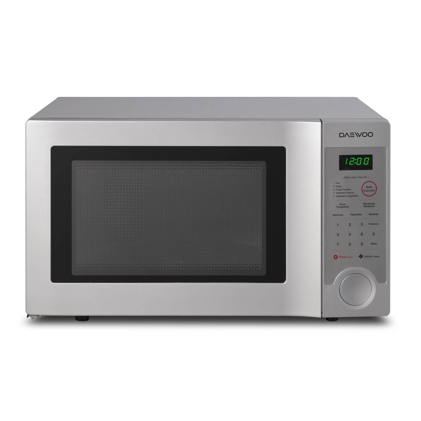 HORNO DE MICROONDAS DAEWOO 1.1P SILVER ZER-ON 10 NIVELES KOR-1N3AS