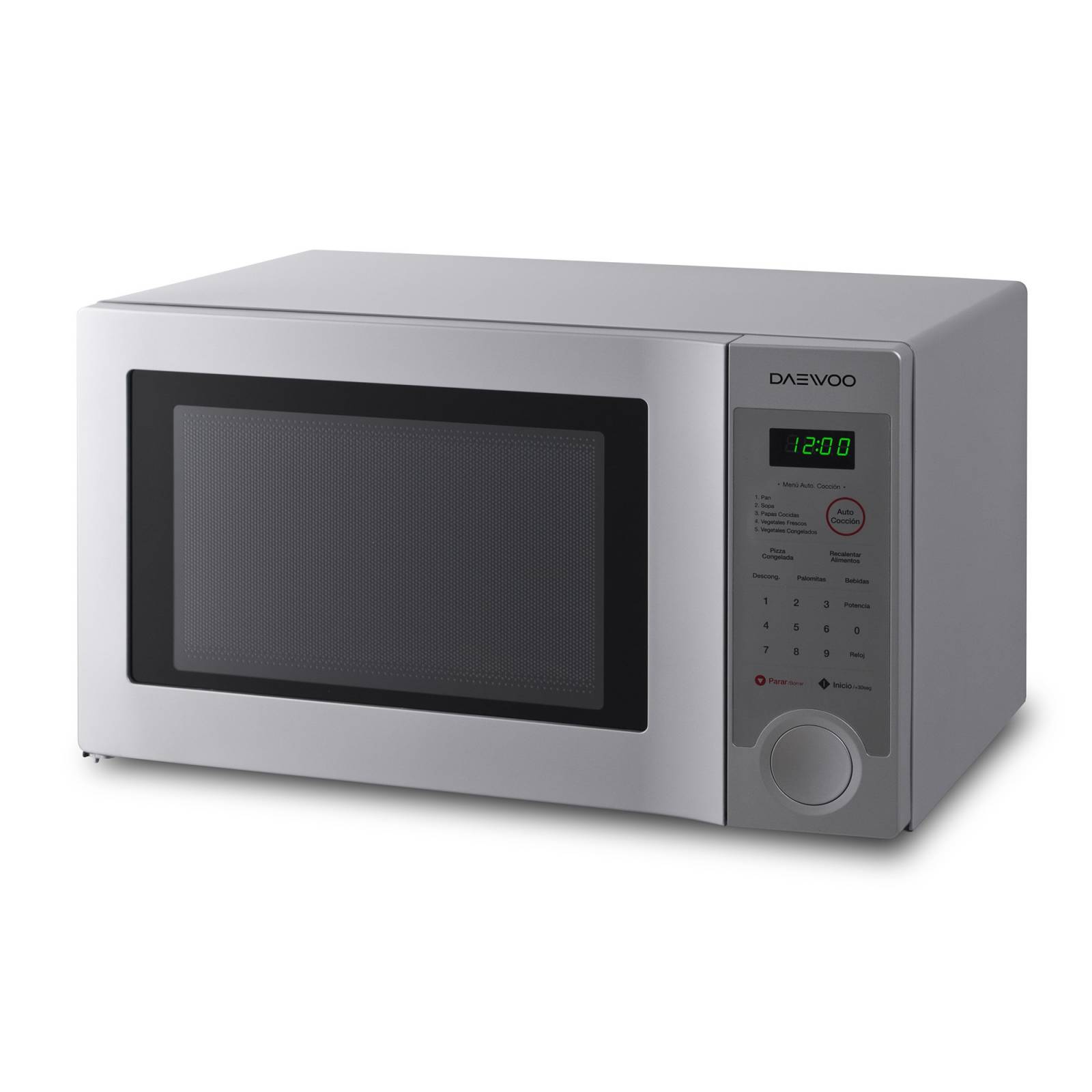 HORNO DE MICROONDAS DAEWOO 1.1P SILVER ZER-ON 10 NIVELES KOR-1N3AS
